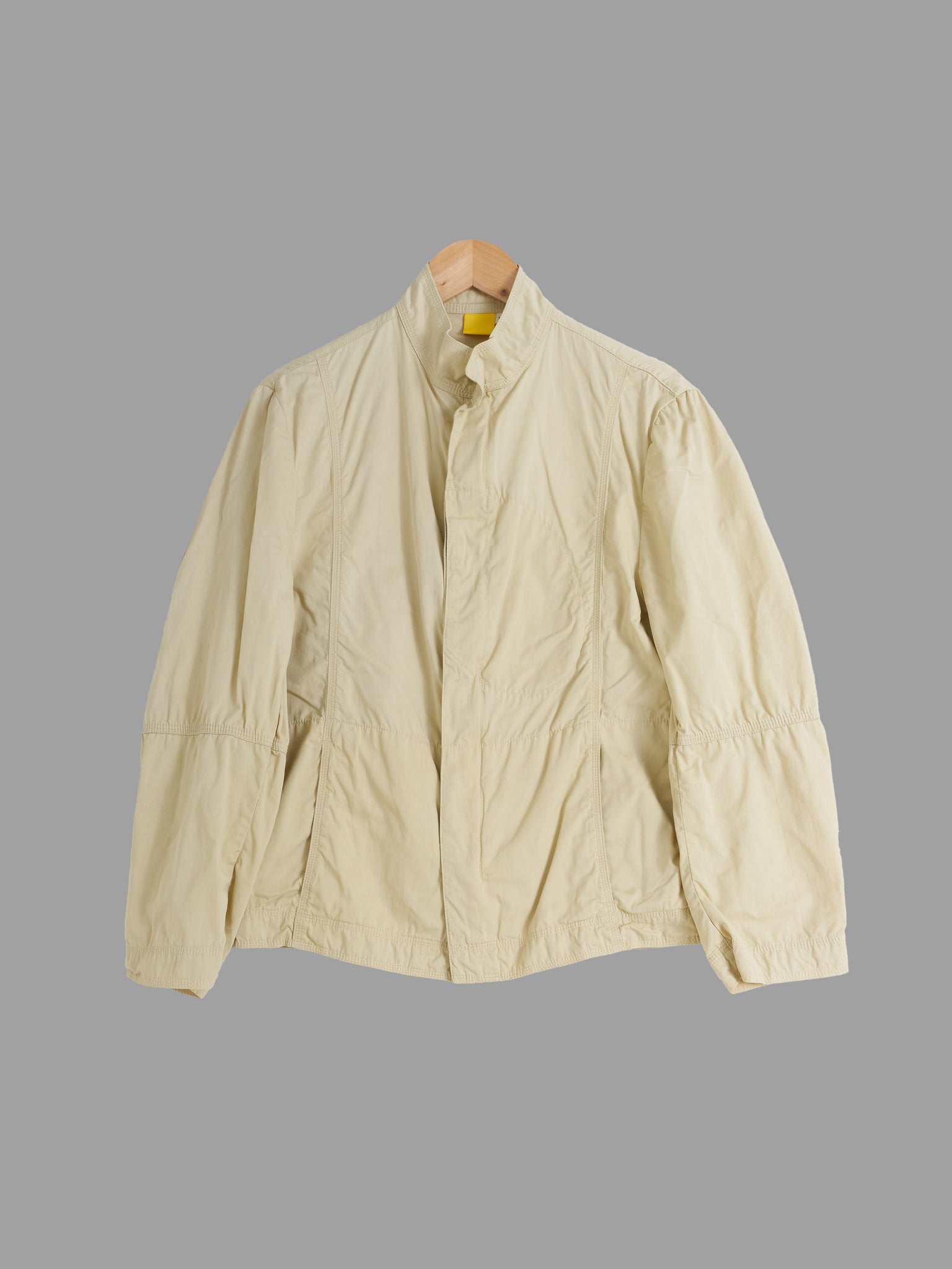 Mandarina Duck 1990s beige cotton stand collar jacket - womens IT 46 M L