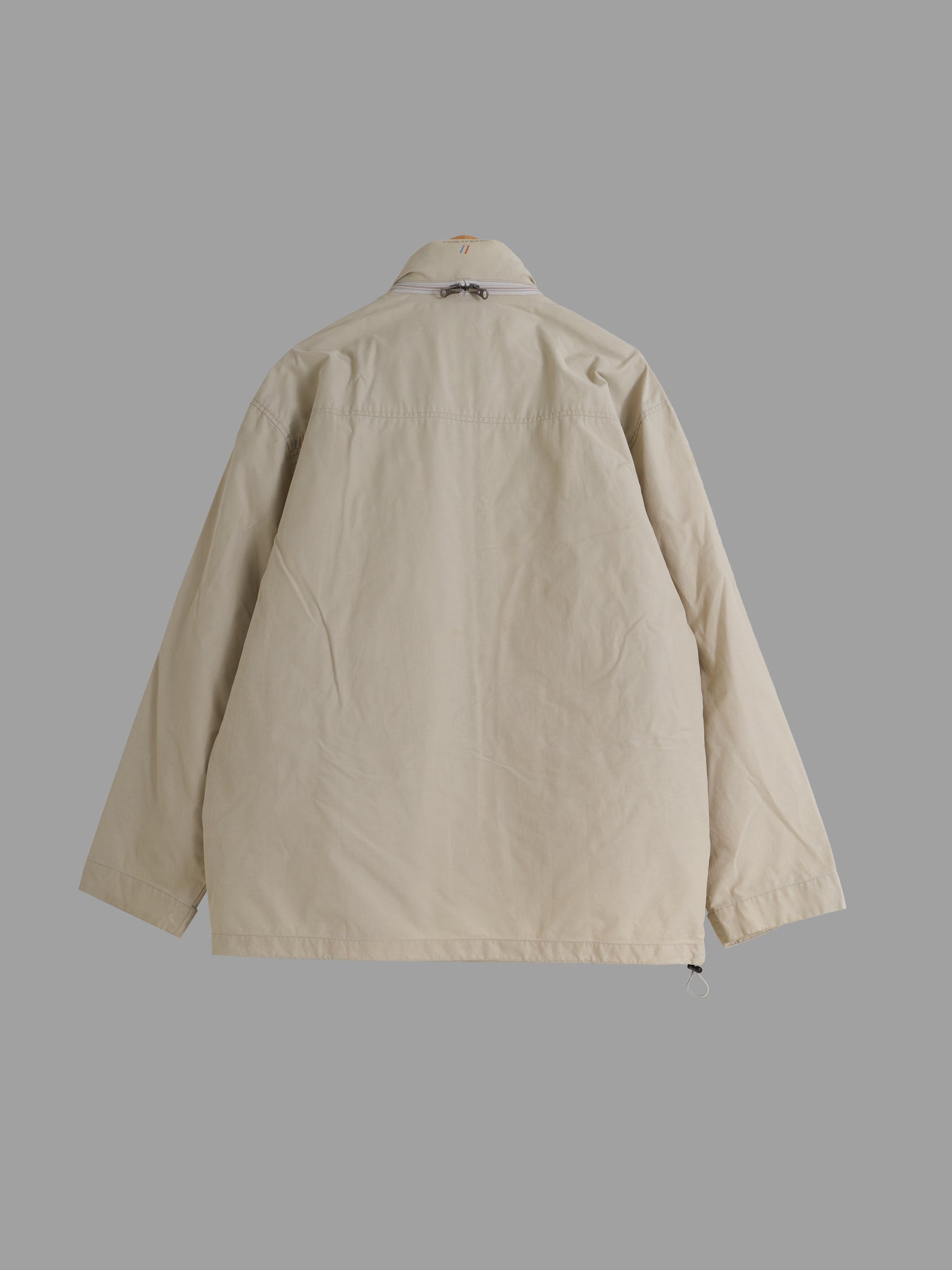 ECKO UNLTD 2000s beige CD pocket jacket with packable hood