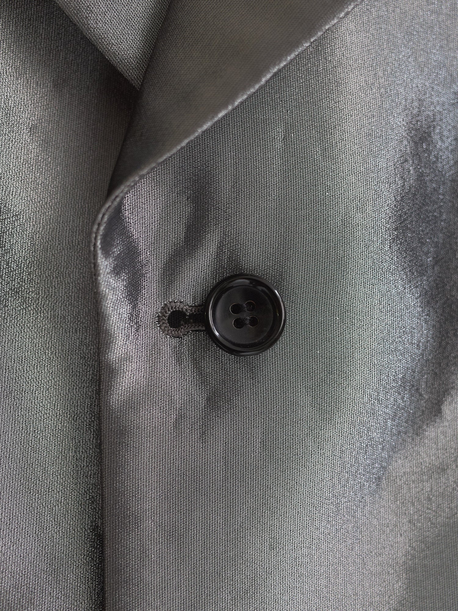 Tricot Comme des Garcons 1995 silver polyester 2 button blazer - womens M S