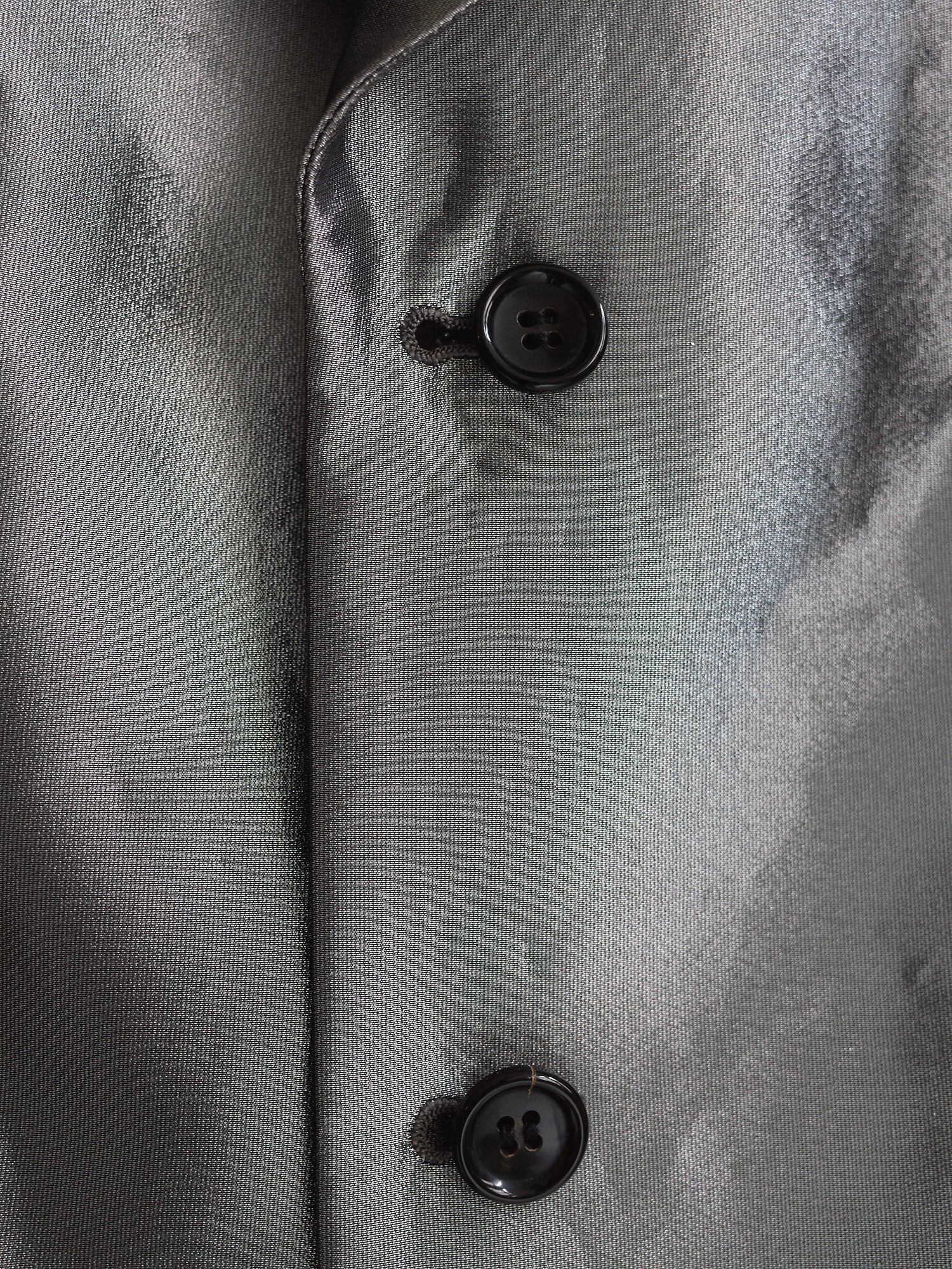 Tricot Comme des Garcons 1995 silver polyester 2 button blazer - womens M S
