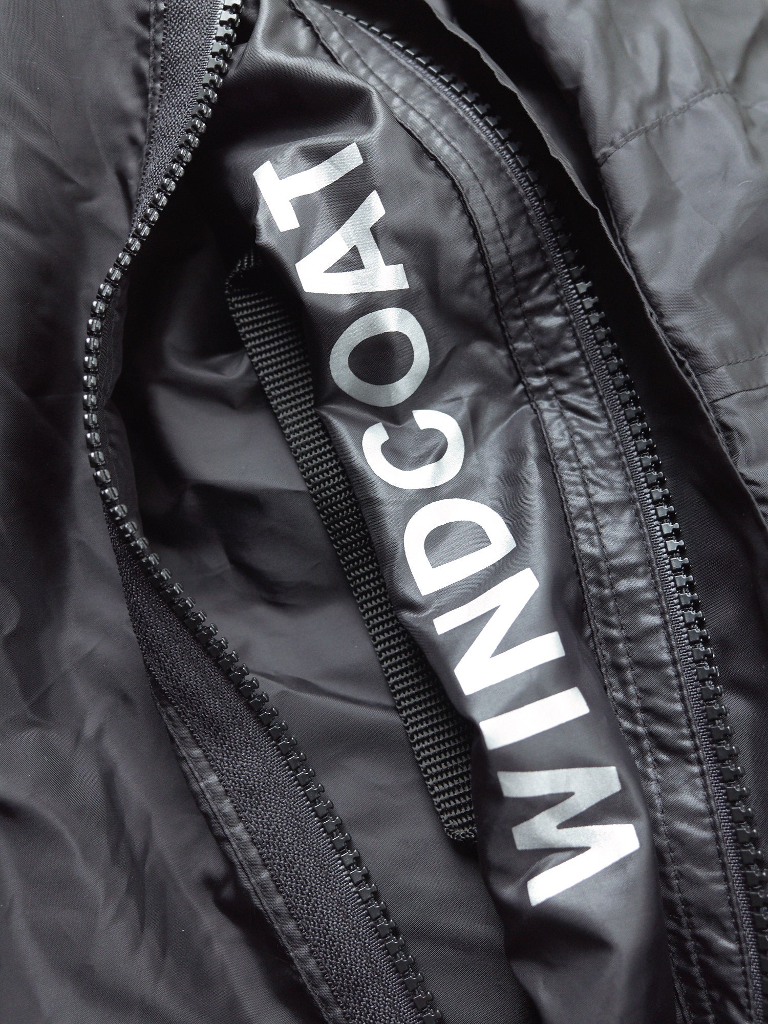 Issey Miyake Windcoat black lightweight polyester packable