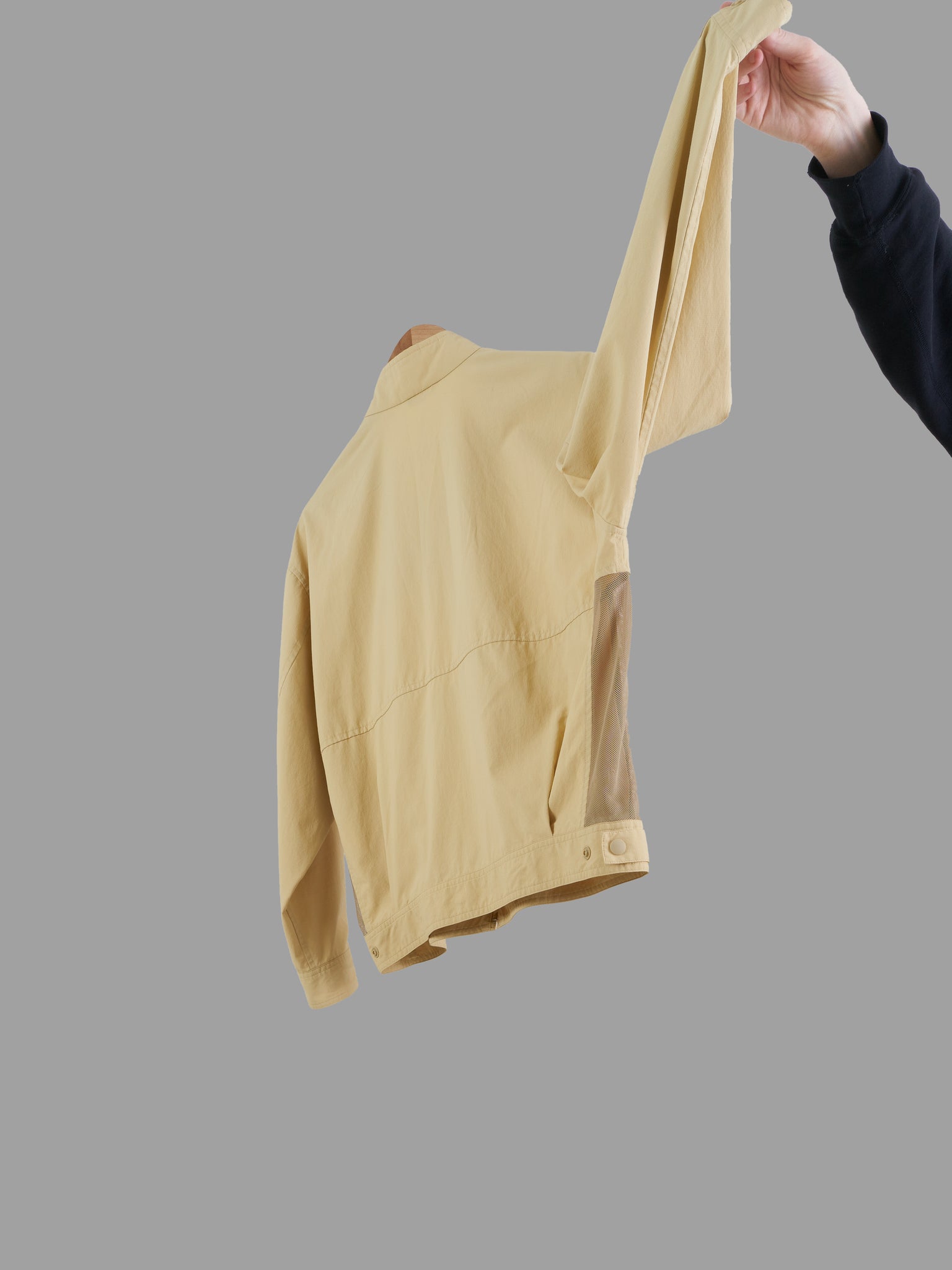 Kenzo Golf beige polyester high neck mesh panel windbreaker jacket - M L