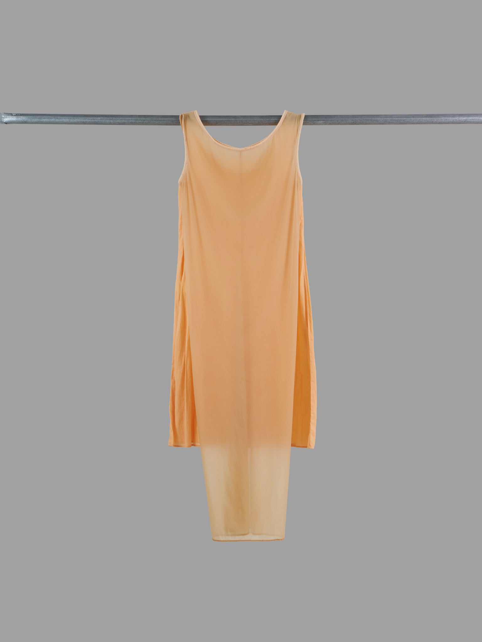 Issey Miyake apricot double layered knit sleeveless dress - S M