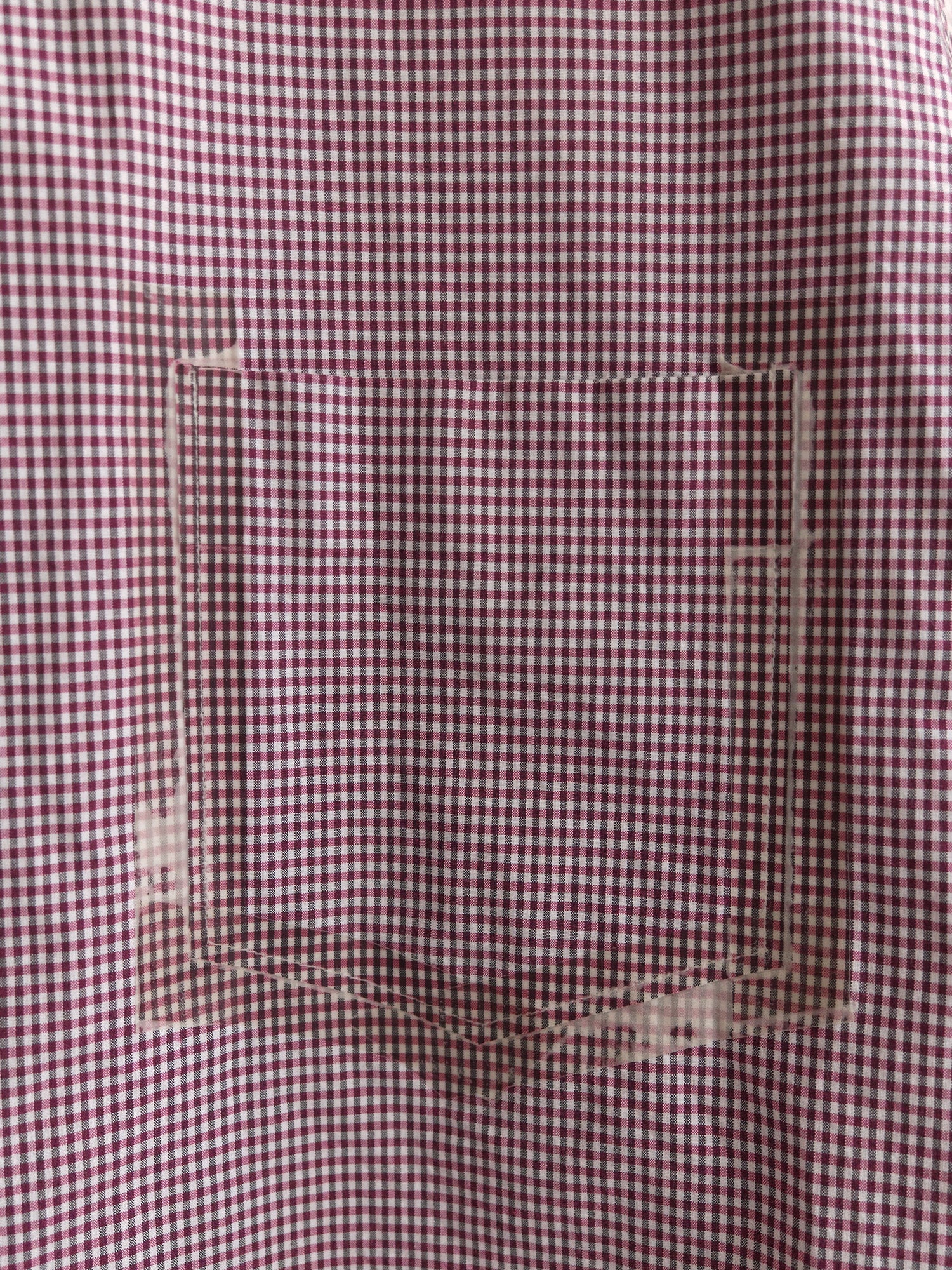 Comme des Garcons Homme 2003 purple white gingham taped seam shirt - size M