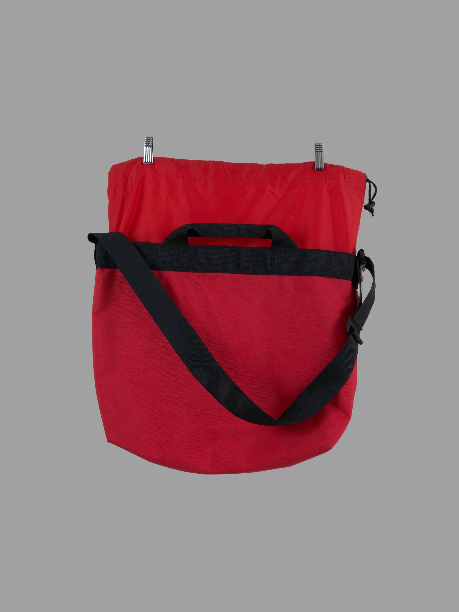 MHL Margaret Howell red nylon interior cover shoulder bag