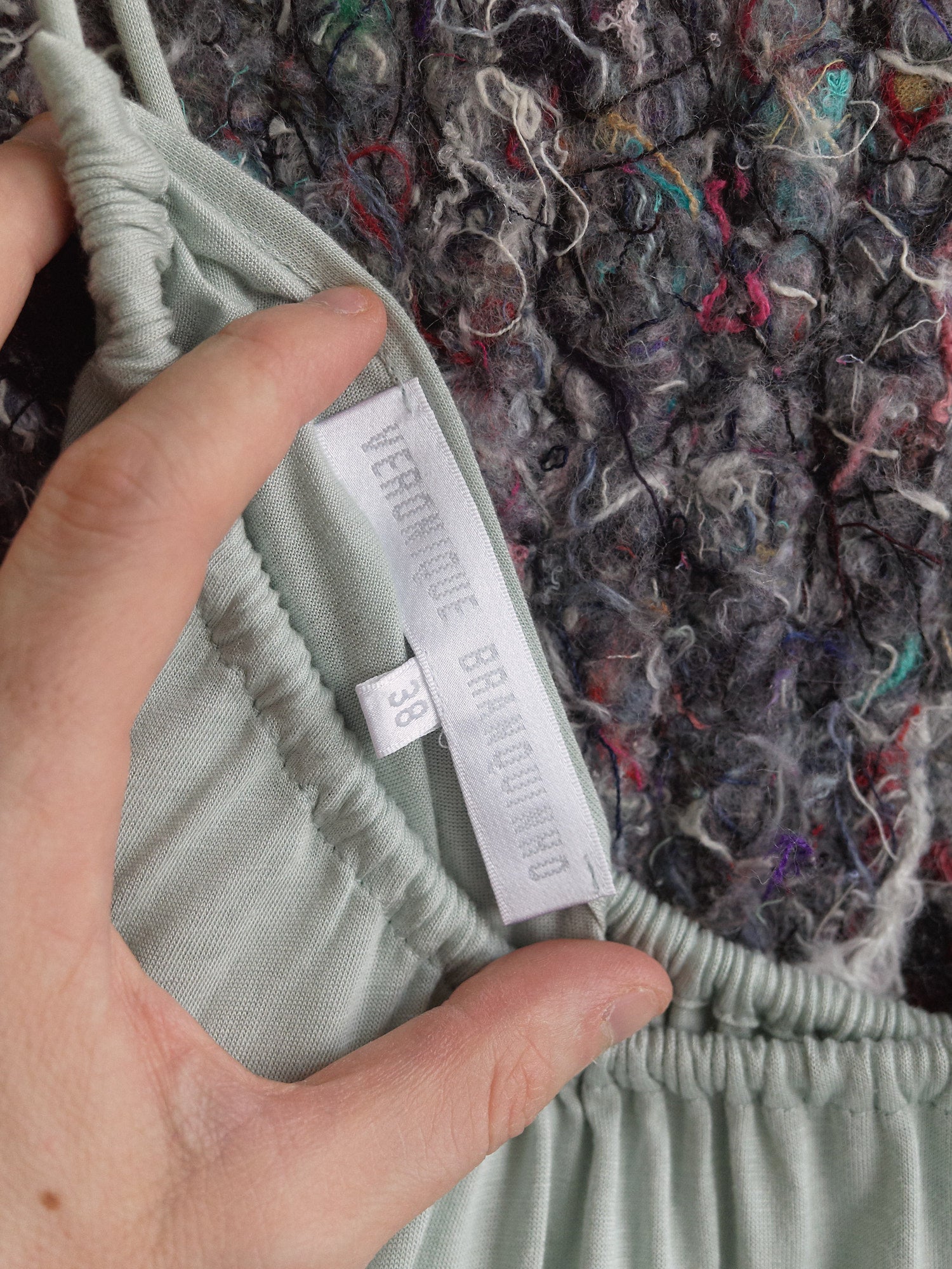 Veronique Branquinho seafoam jersey knit drawstring strap camisole top - 38