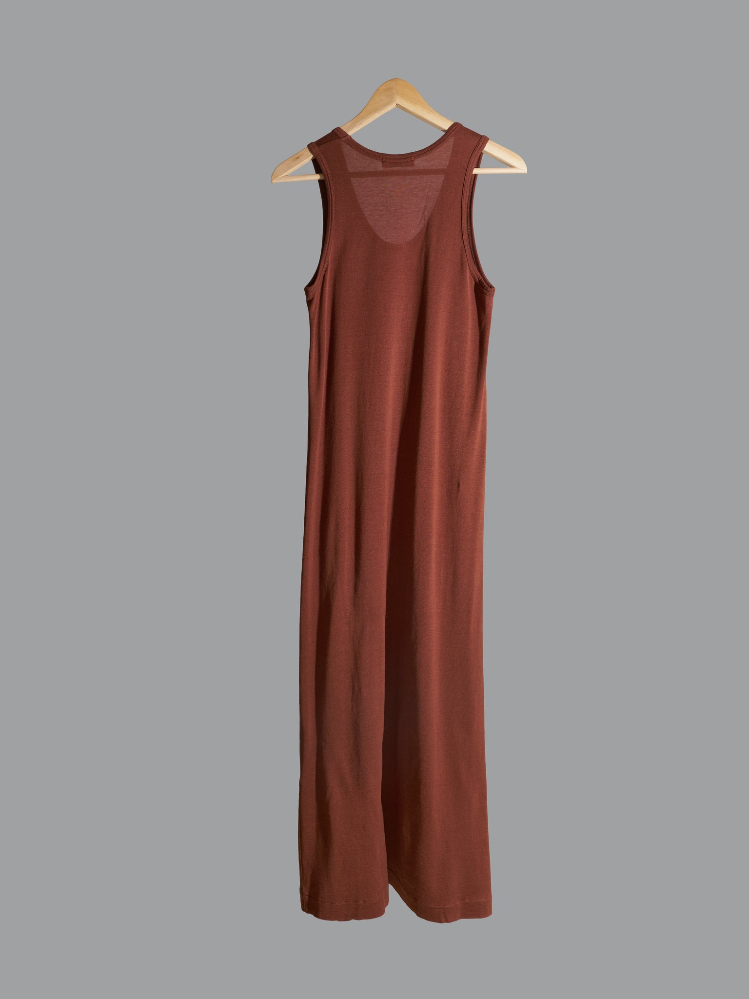 Comme des Garcons SS1996 brown cotton flower print sleeveless dress - S
