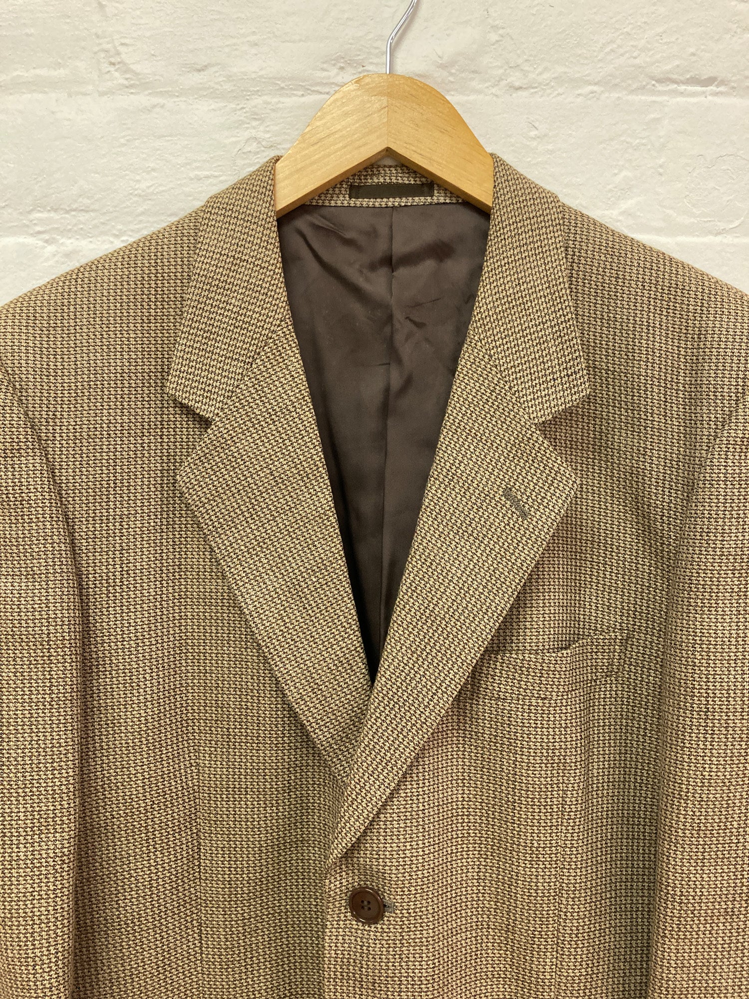 Vintage Yorkshire Tweed by Moon brown wool blend 3 button blazer - M L