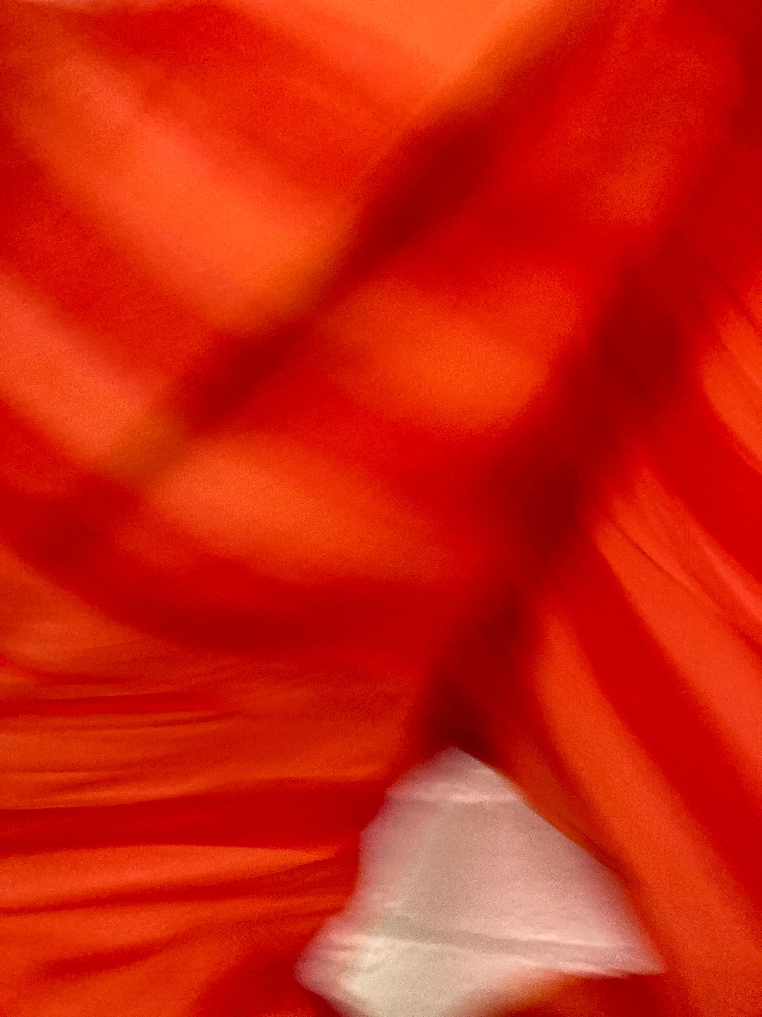 Issey Miyake creased red and orange stripe semi-sheer tshirt - approx S M