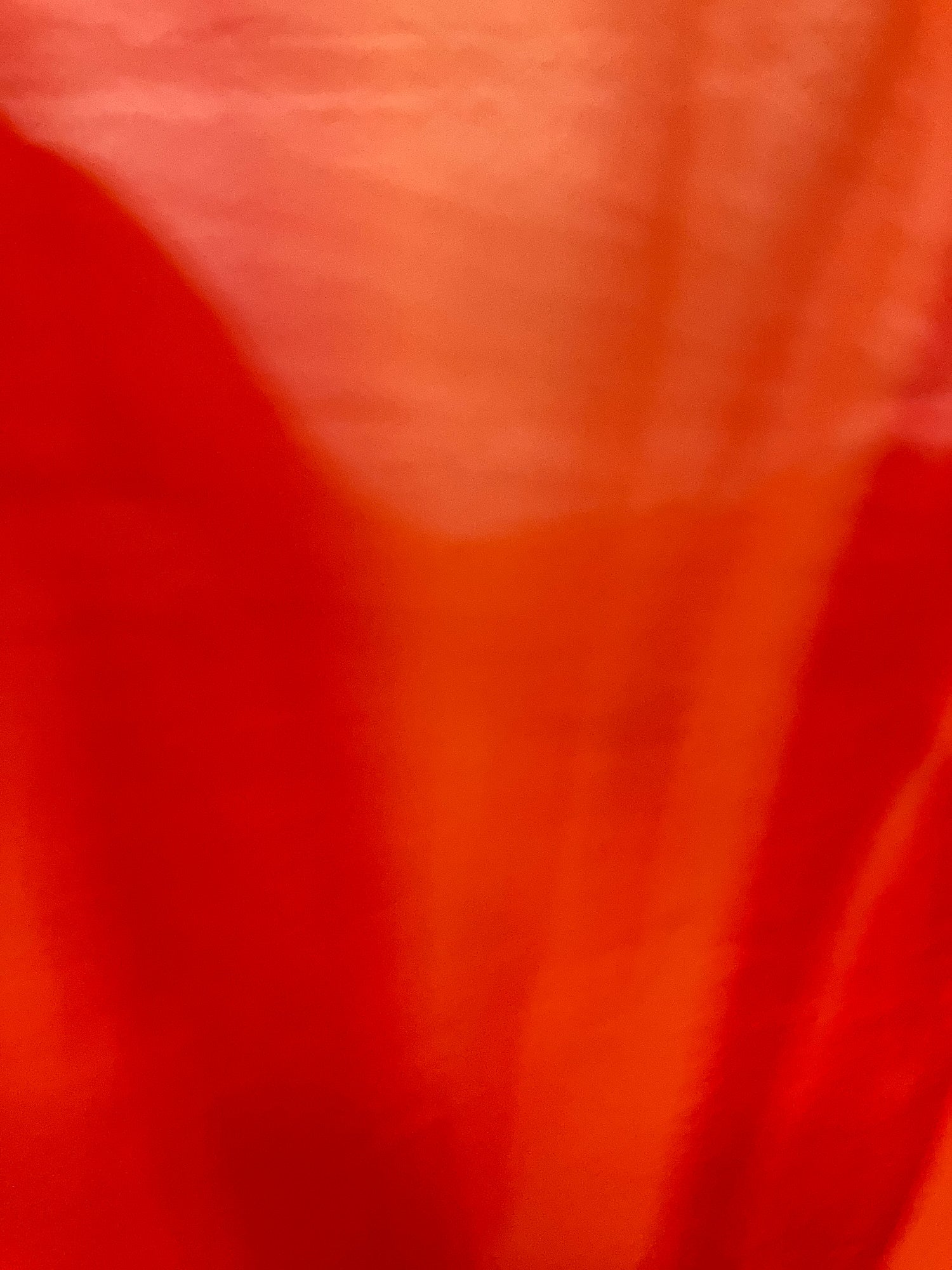 Issey Miyake creased red and orange stripe semi-sheer tshirt - approx S M