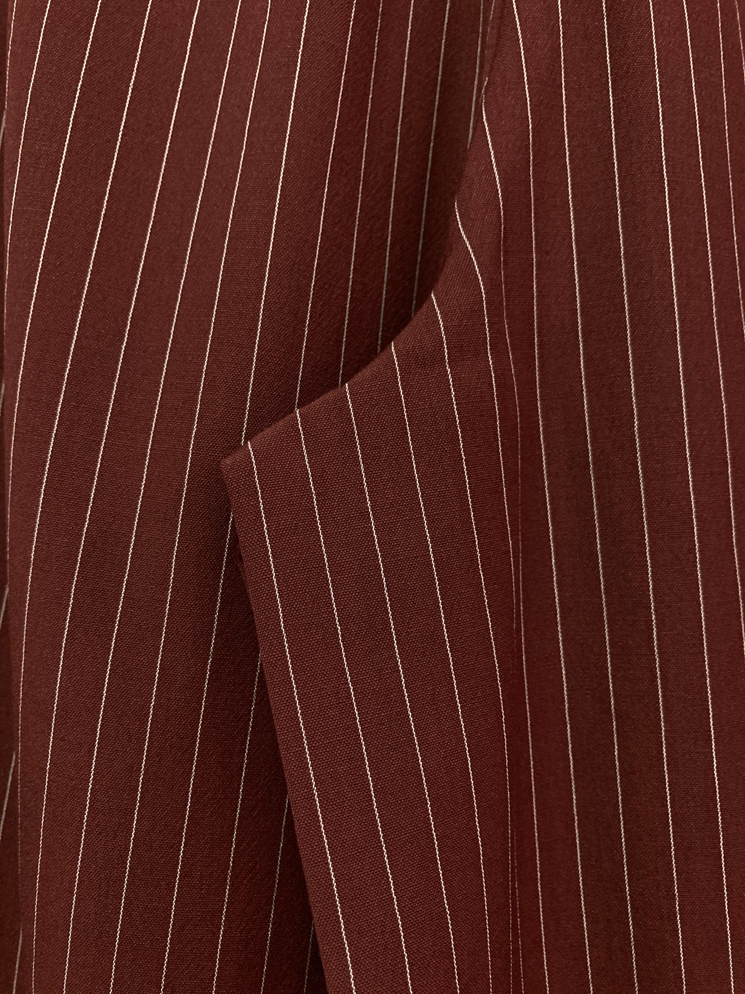 Jean Paul Gaultier Classique 1990s brown wool stripe wide leg trousers - approx S XS