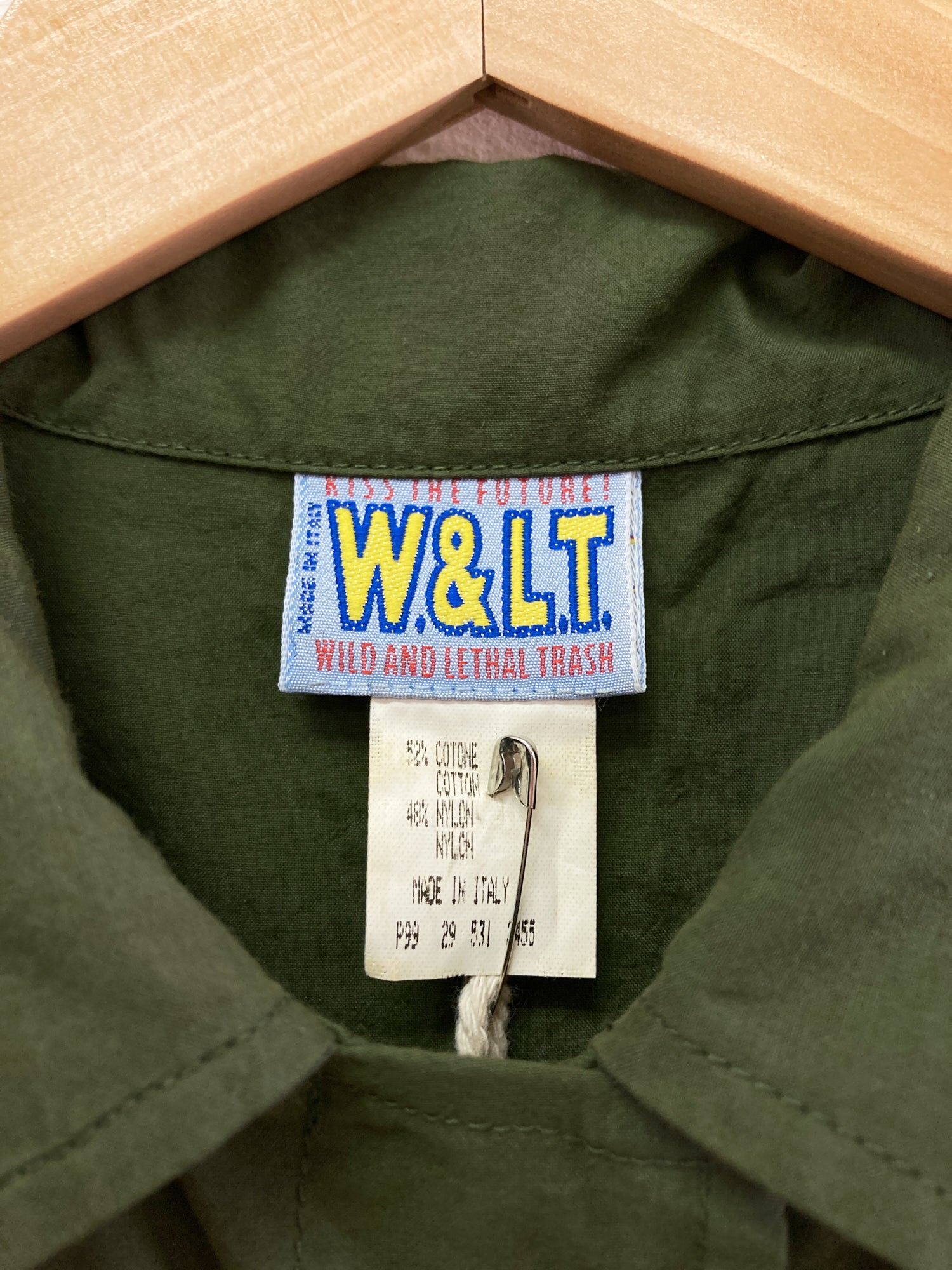W&LT Walter Van Beirendonck 1990s khaki full length shirt dress 