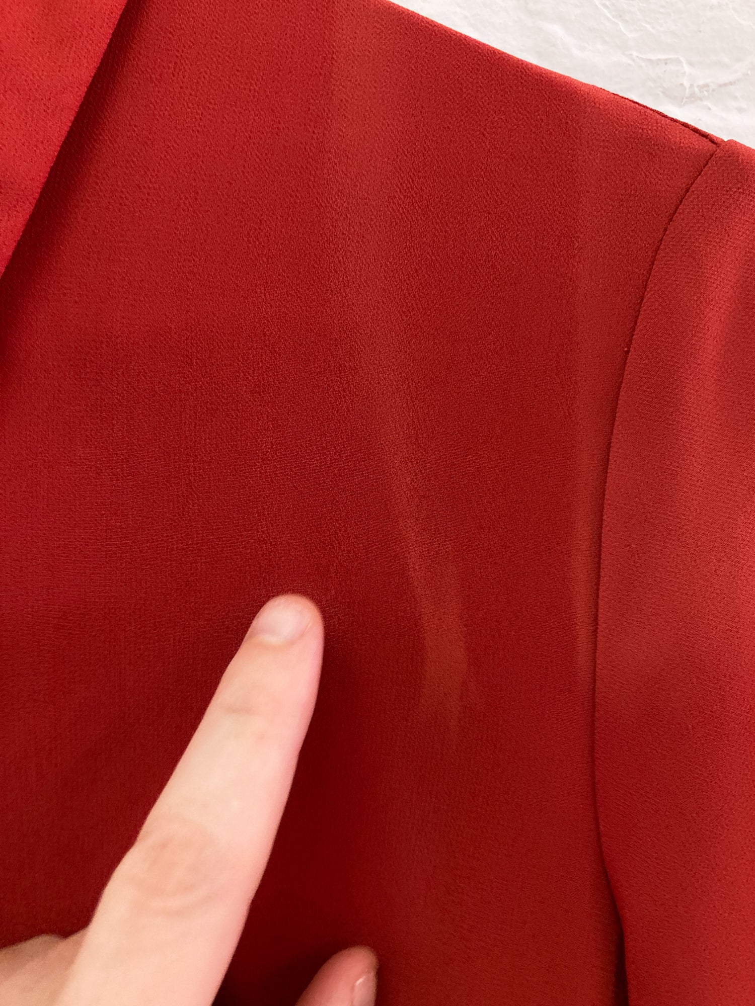 Comme des Garcons 1996 burgundy polyester crepe short sleeve darted shirt - S M