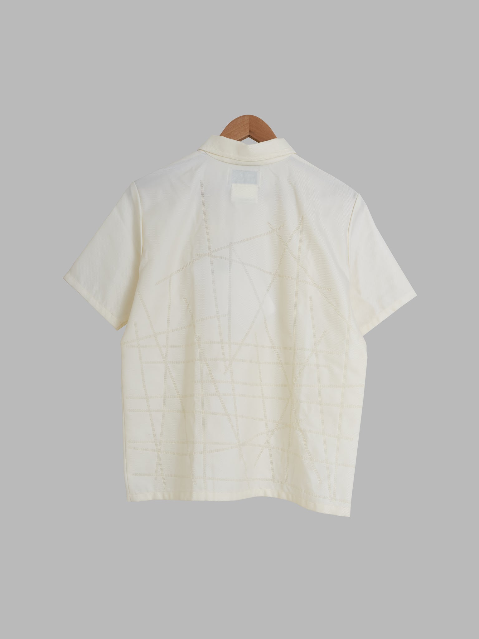 Yoshiki Hishinuma Homme white nylon “Techno Cut” short sleeve pullover shirt - S