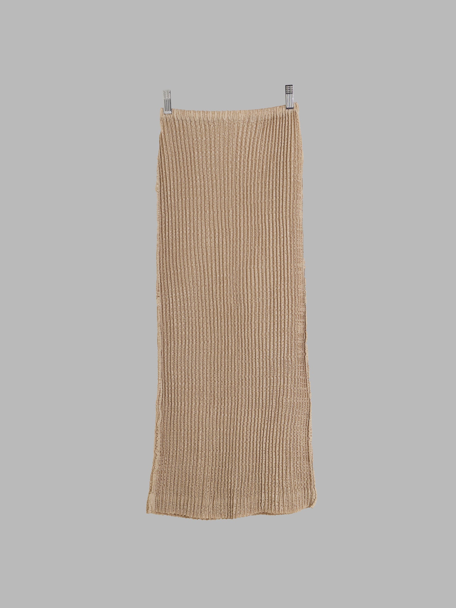 Yoshiki Hishinuma Peplum beige polyester pleated skirt and turtleneck set - 1 S