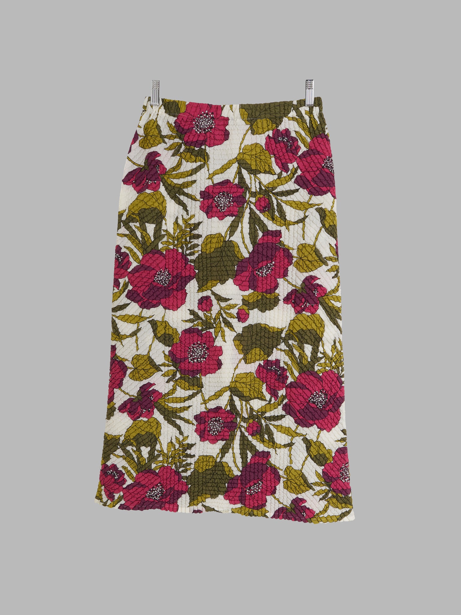 Yoshiki Hishinuma Peplum multicolour wrinkled floral shirt and skirt set - 2 S M