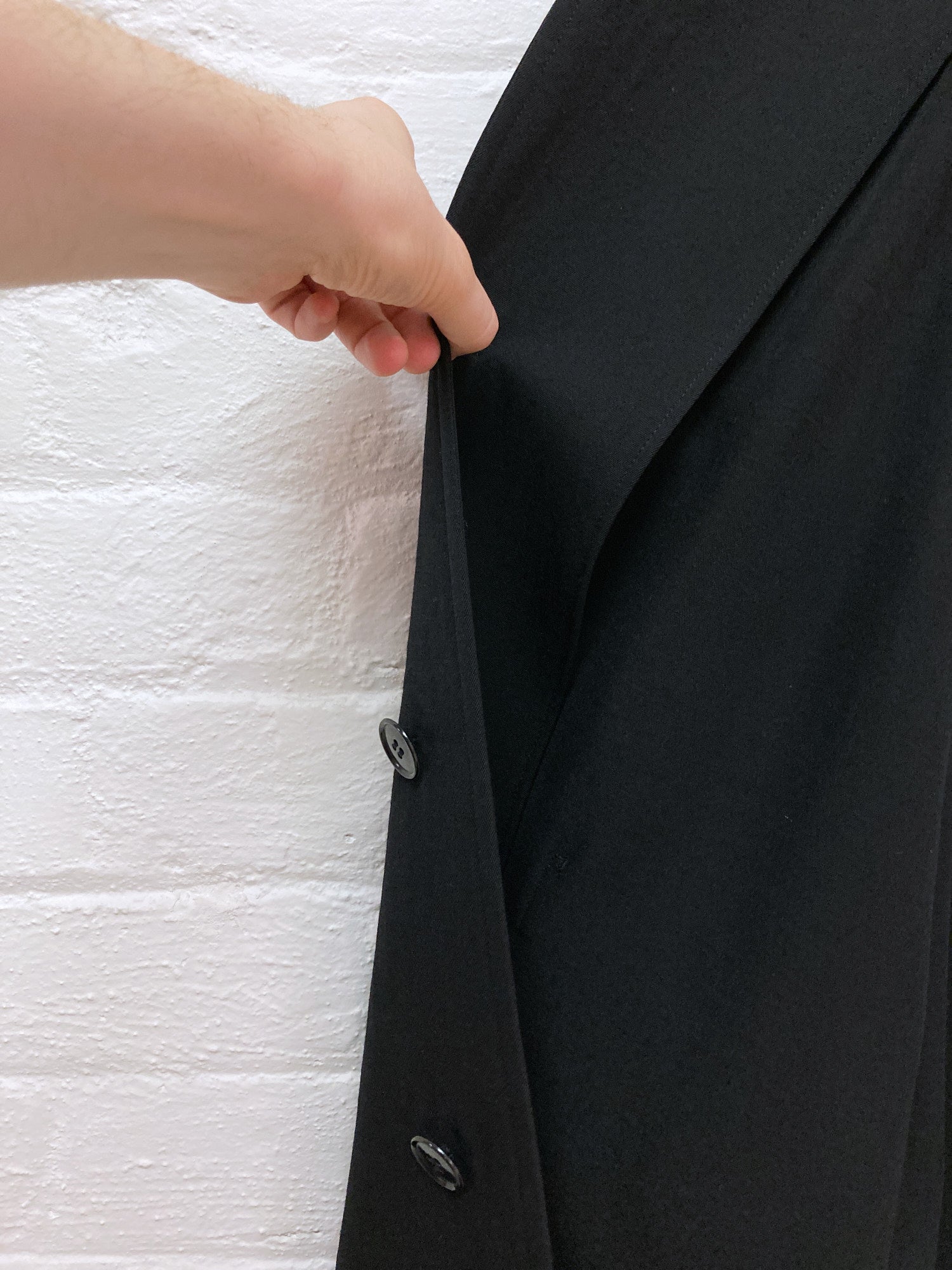 80s robe de chambre COMME des GARÇONS Robe de Chambre Comme des Garcons 1980s black cotton rib