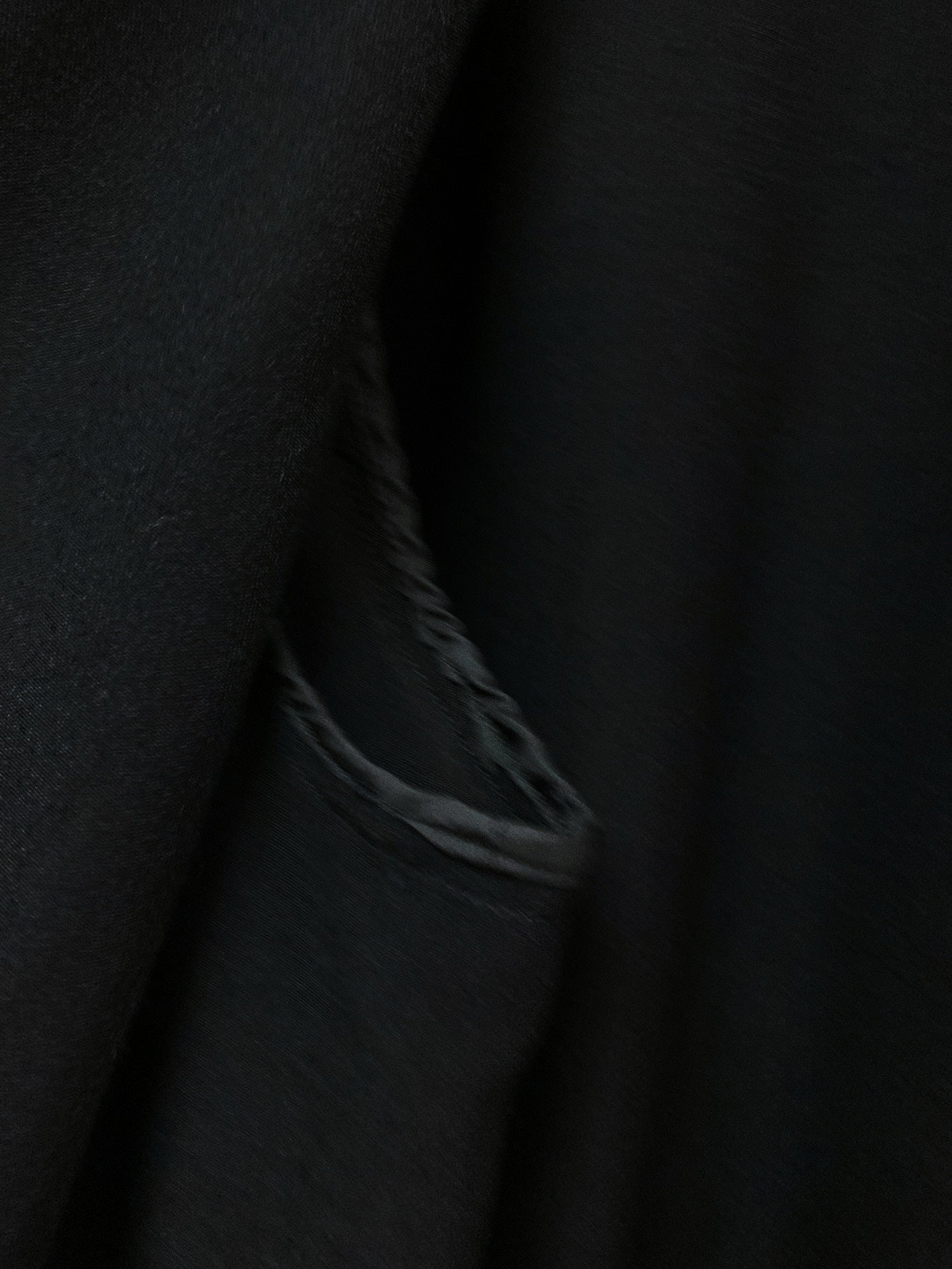 Robe de Chambre Comme des Garcons 1980s black wool full length coat - sz S M L