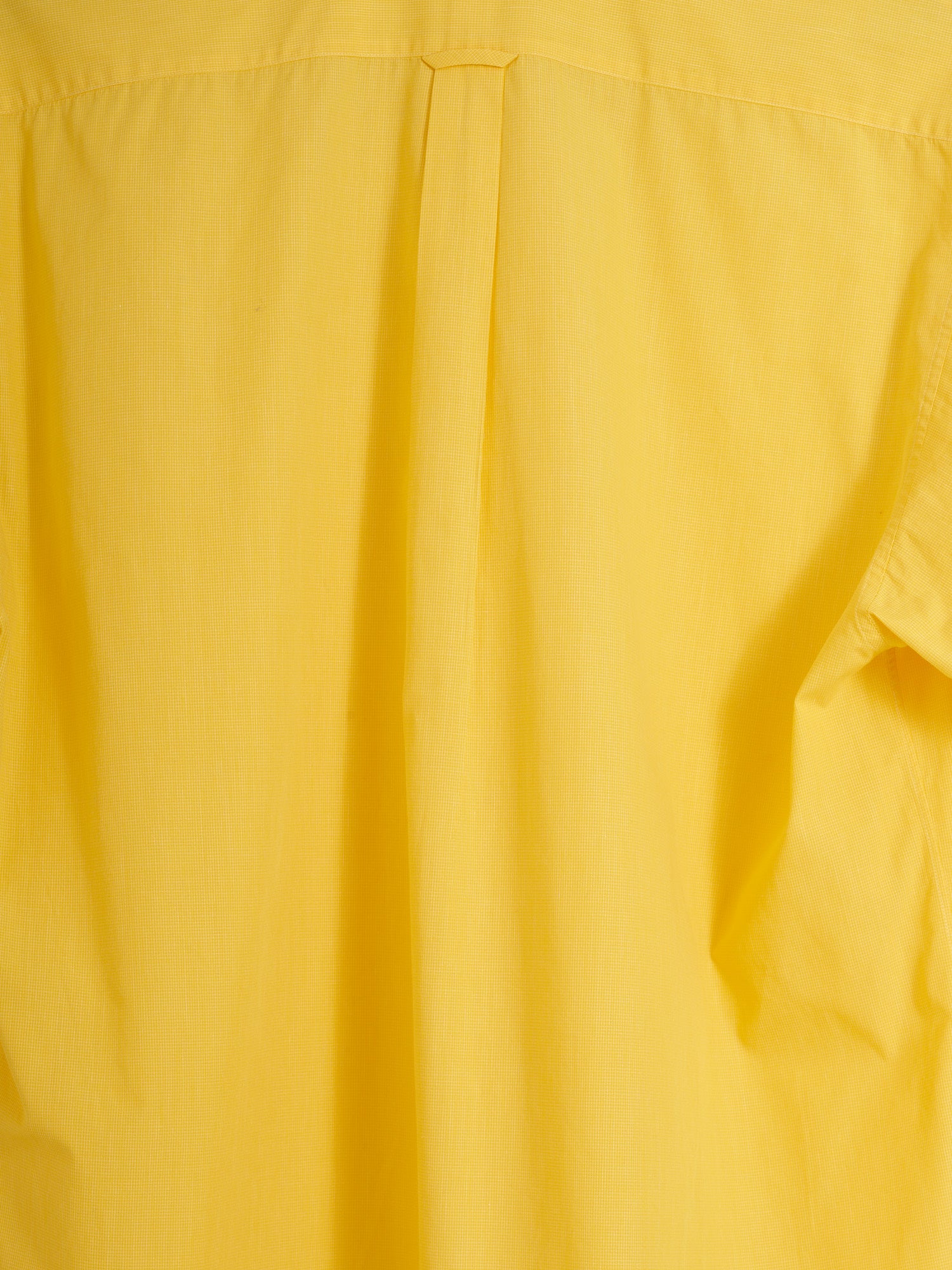 Vintage Big Hug yellow cotton microcheck oversized shirt - M L