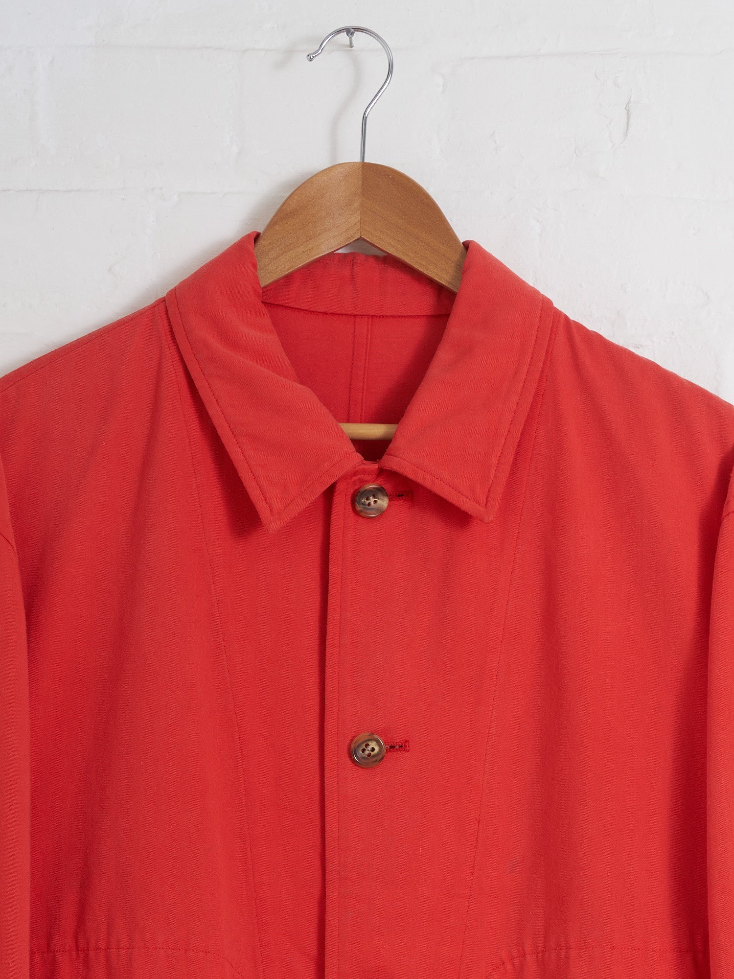 Comme des Garcons Homme Plus 1990 faded orange-red cotton work jacket - M L