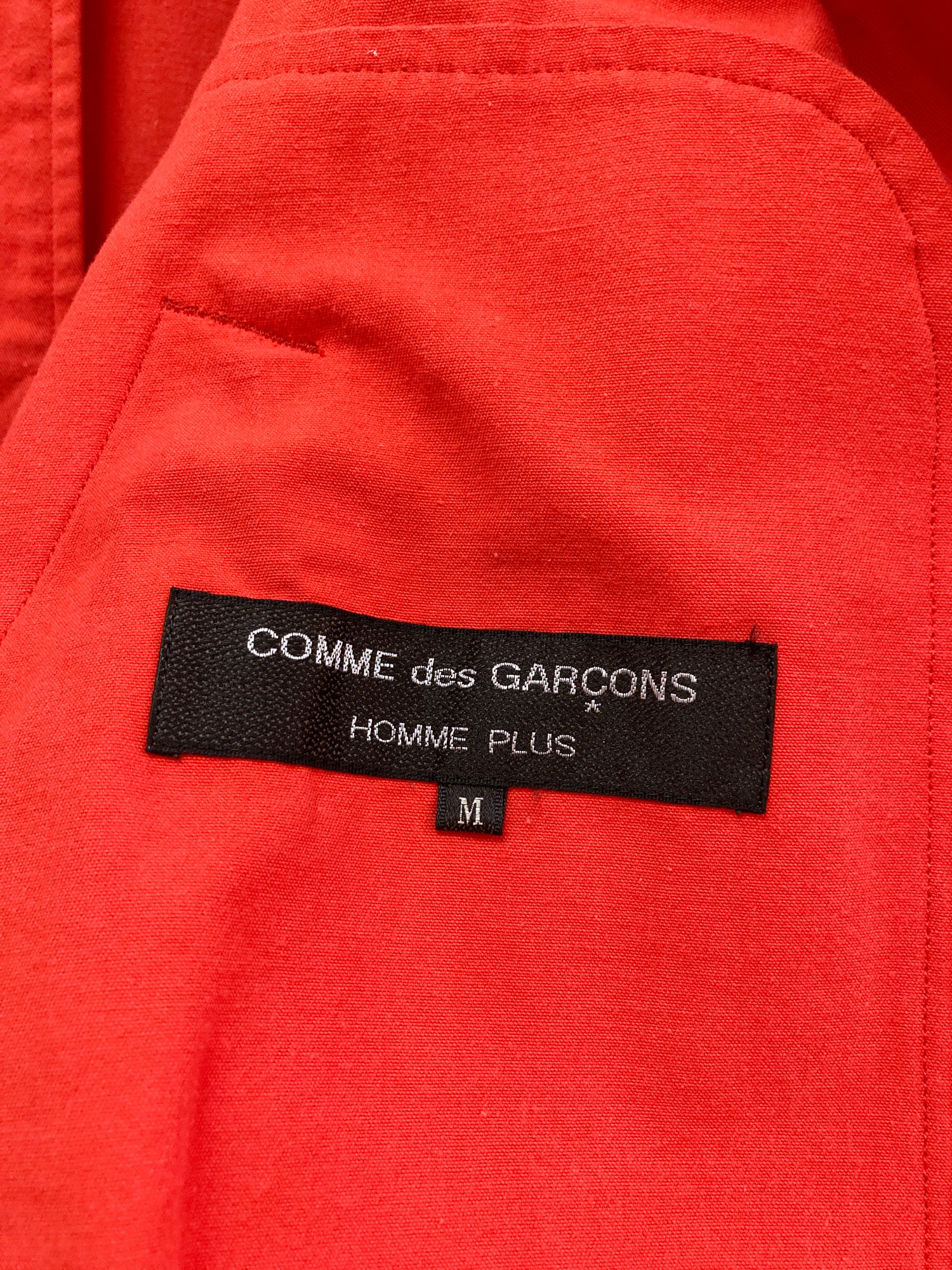 Comme des Garcons Homme Plus 1990 faded orange red cotton work jacket M L