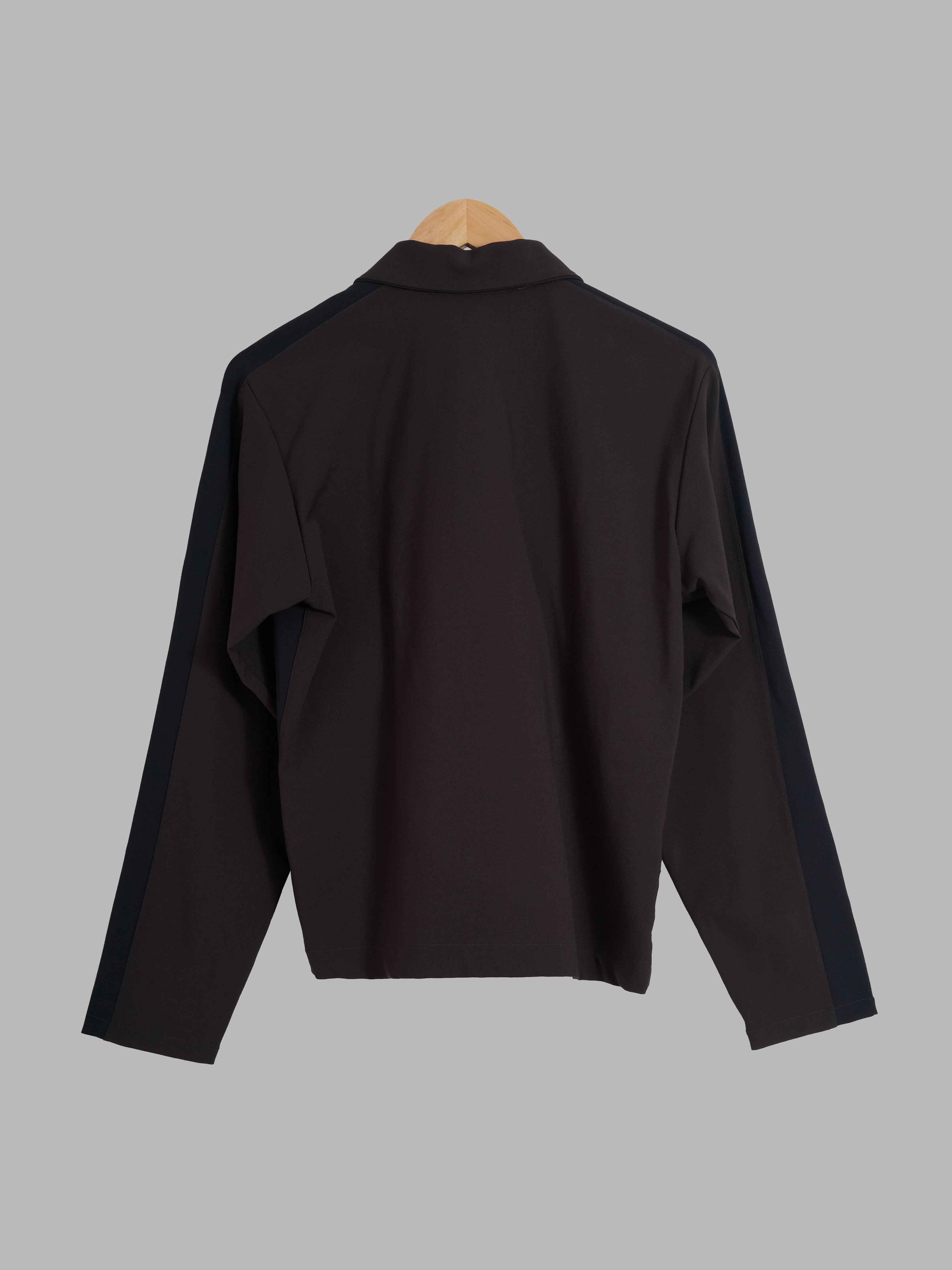 Giuliano Fujiwara zip front shirt jacket with contrast panel