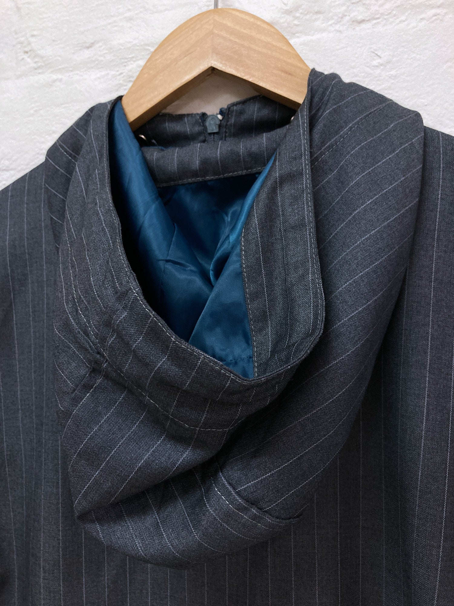 Junya Watanabe Comme des Garcons Man striped grey 4 pocket hooded jacket - L M S