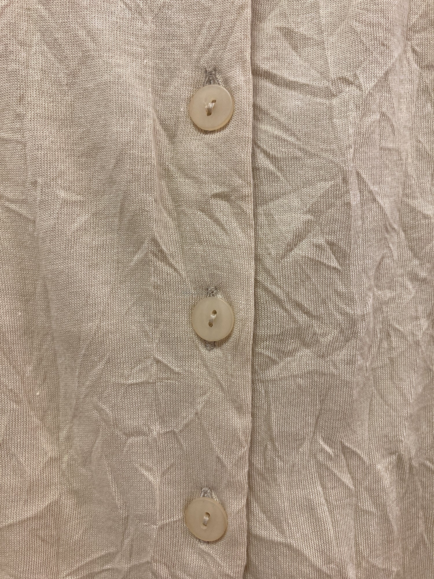 Krizia Poi wrinkled beige poly cotton cardigan and sleeveless dress set - 42 40