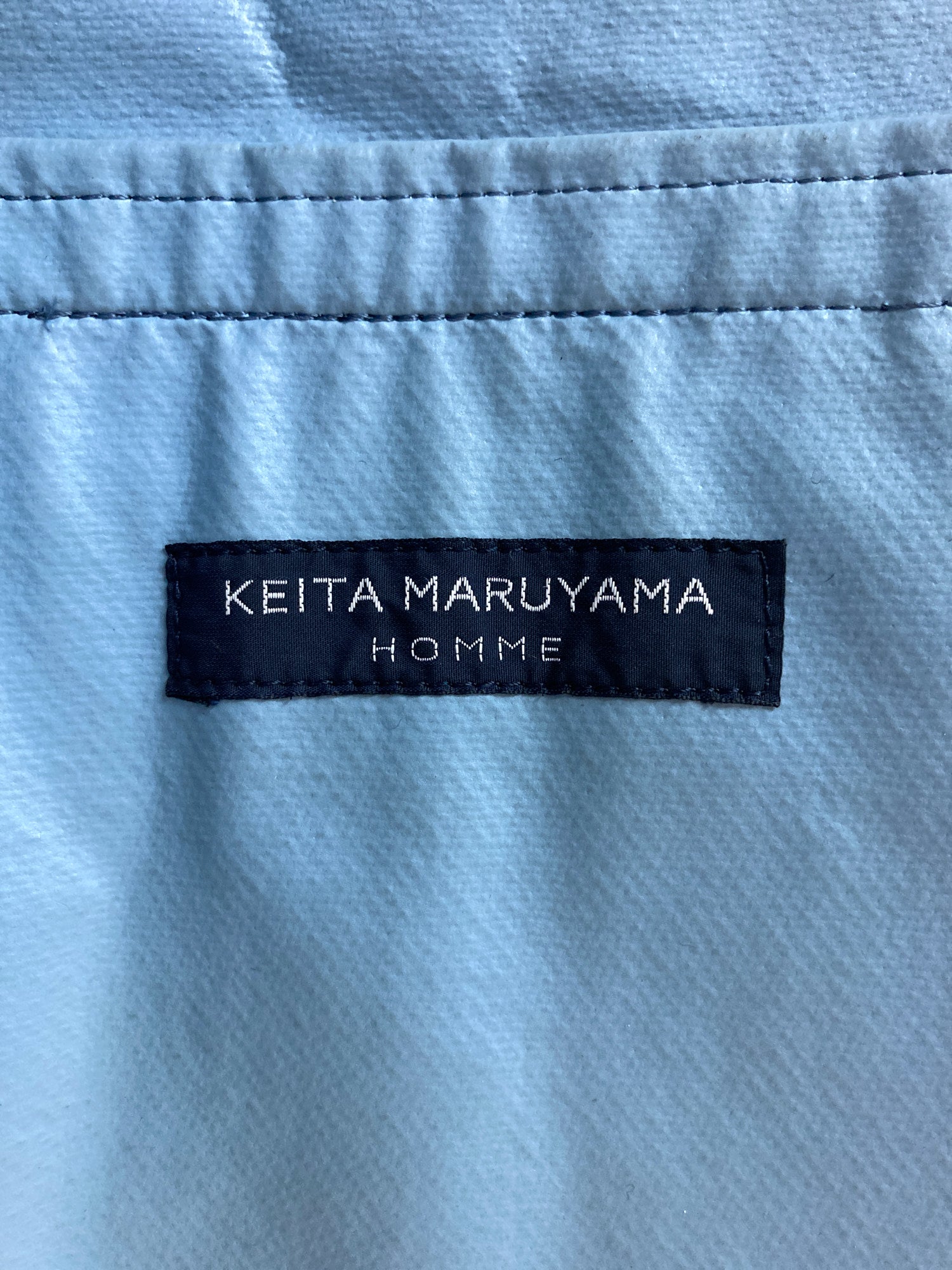 Keita Maruyama Homme dark navy woolen zip jacket with bonded lining - M