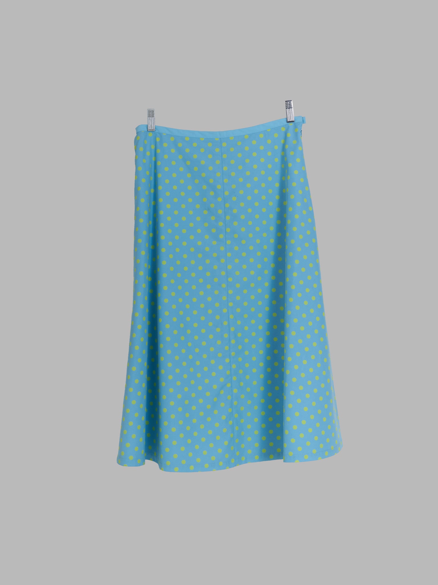 Junya Watanabe Comme des Garcons SS2000 blue poly spotted reversible skirt - M