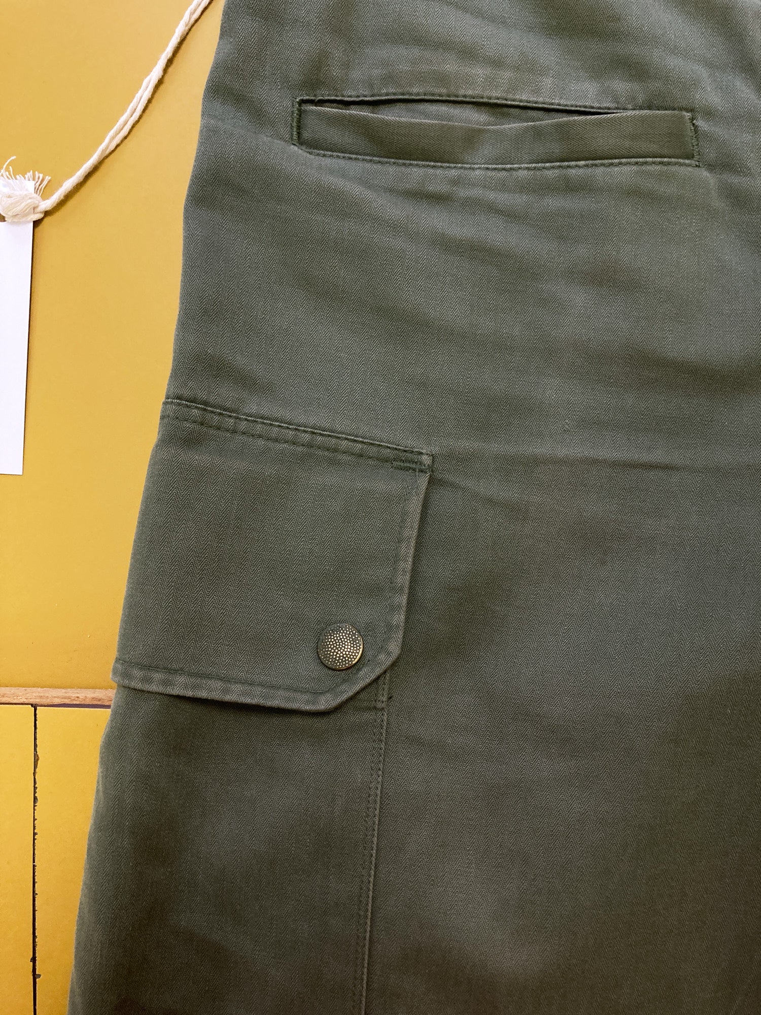 Vintage Seyntex khaki cotton army surplus cargo trousers - mens S XS