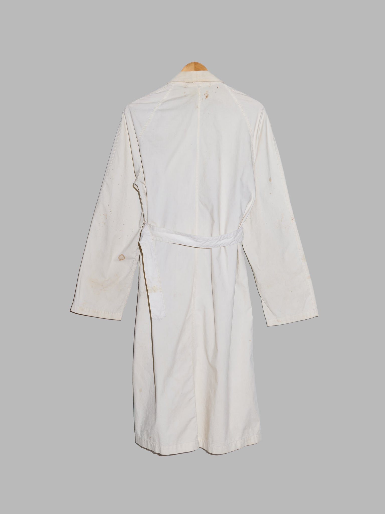 Vintage Sterling Roadknight off white cotton 3 button lab coat