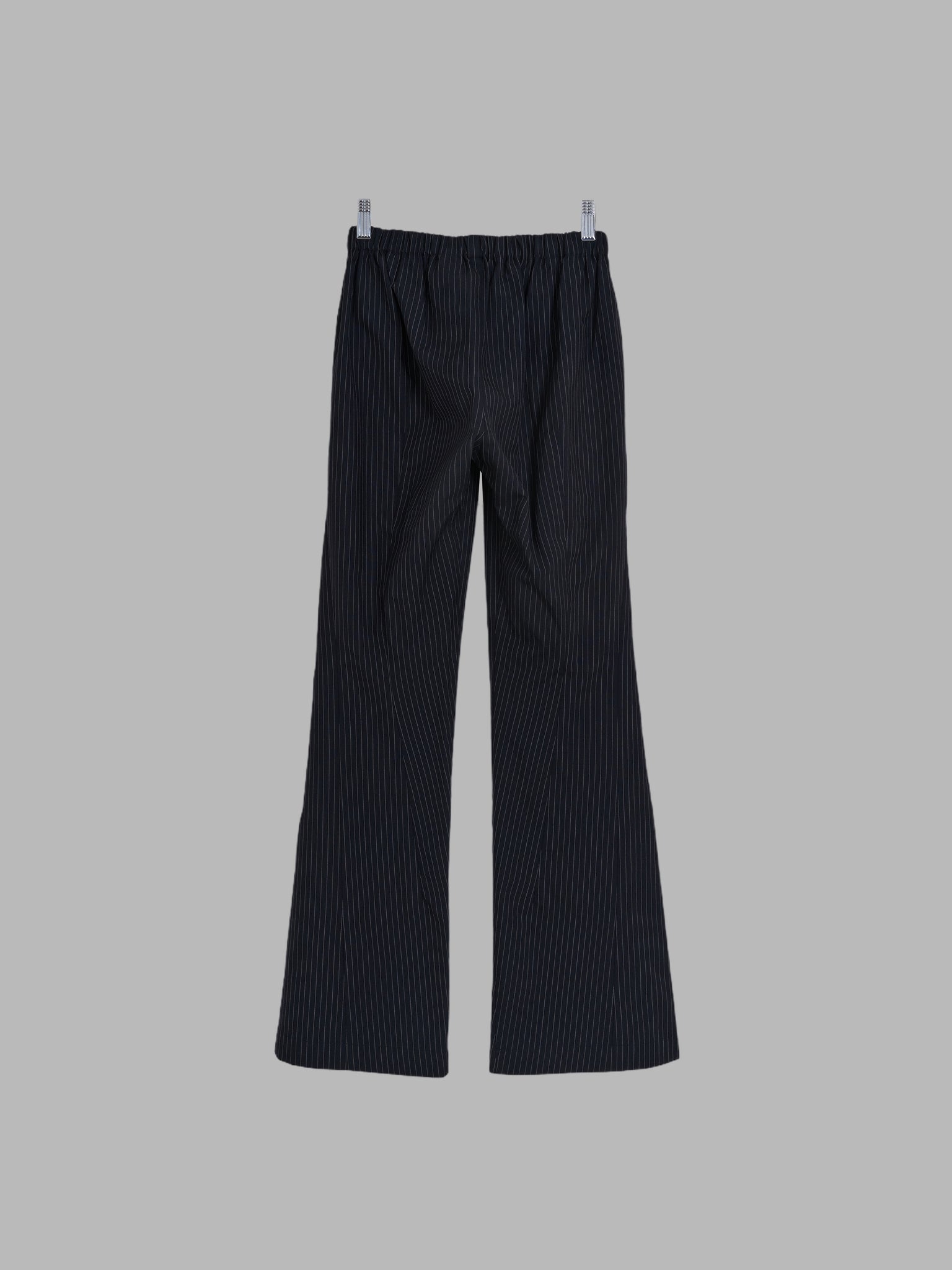 Junya Watanabe Comme des Garcons 1996 striped wool elastic waist flared trousers