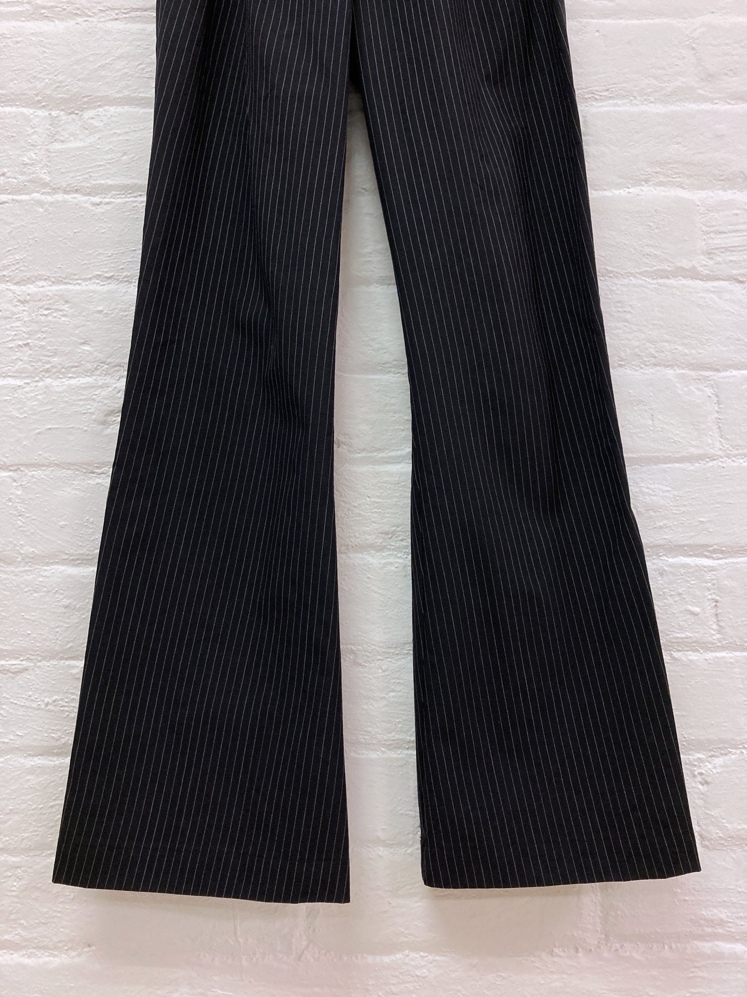 Junya Watanabe Comme des Garcons 1996 striped wool elastic waist flared trousers