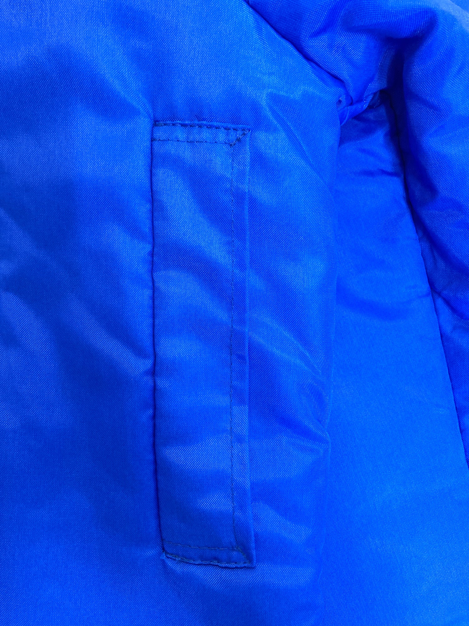 Dexter Wong 1990s blue nylon high neck bomber jacket with target 