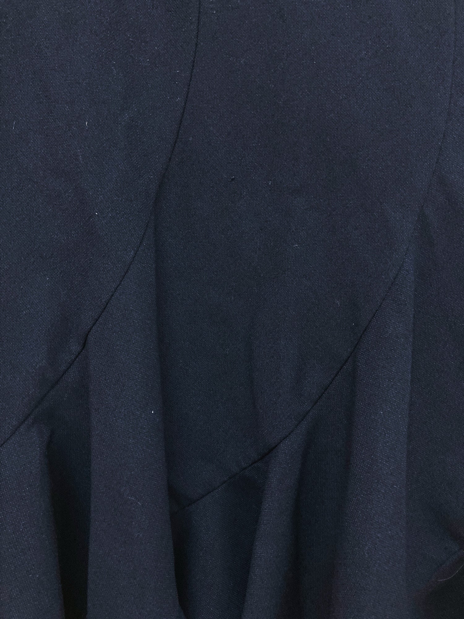 Junya Watanabe Comme des Garcons 2000 dark navy wool poly paneled skirt - M