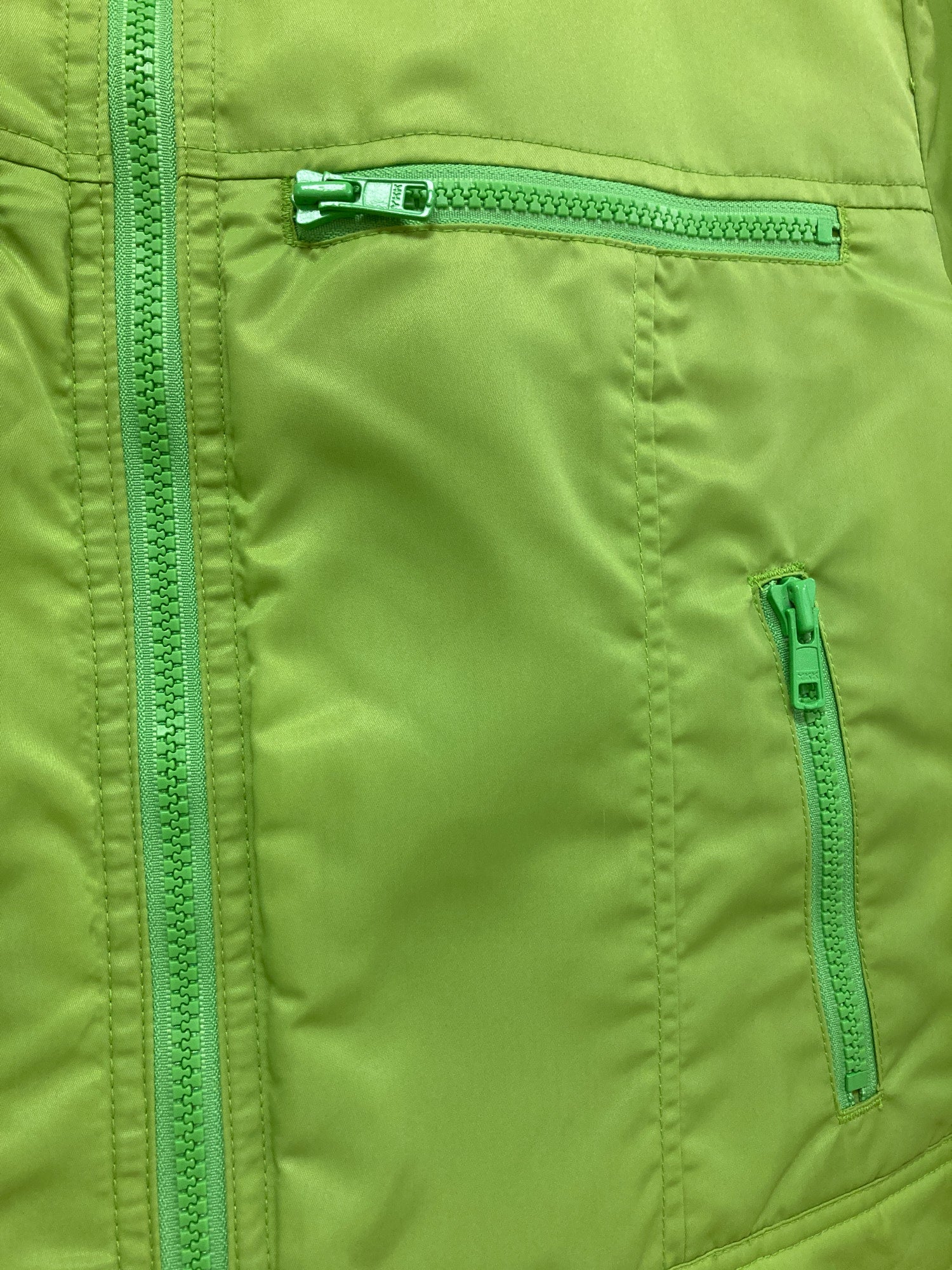 IS Sunao Kuwahara bright green padded nylon zip jacket - size M