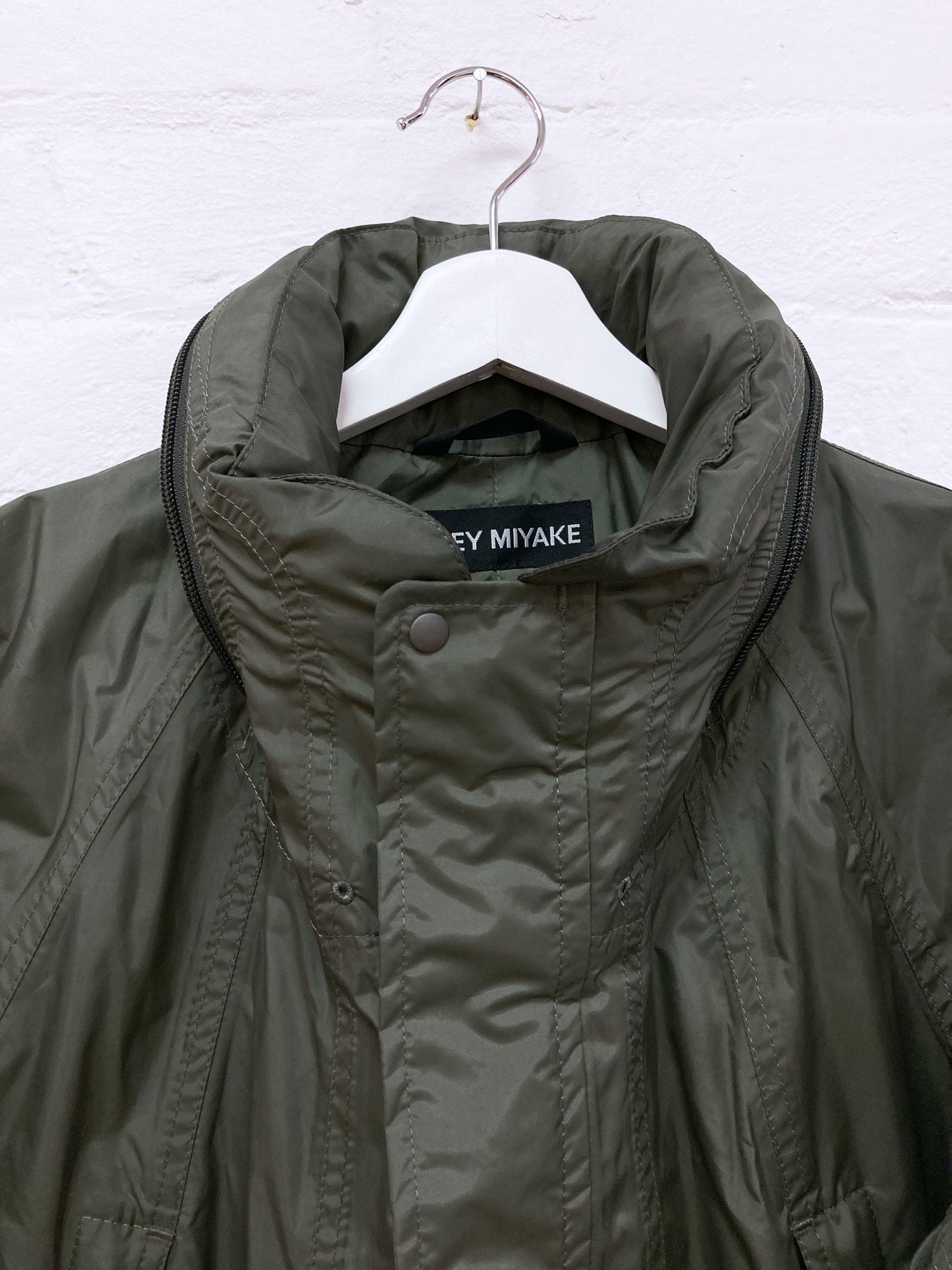 Issey Miyake khaki polyester full length multi pocket