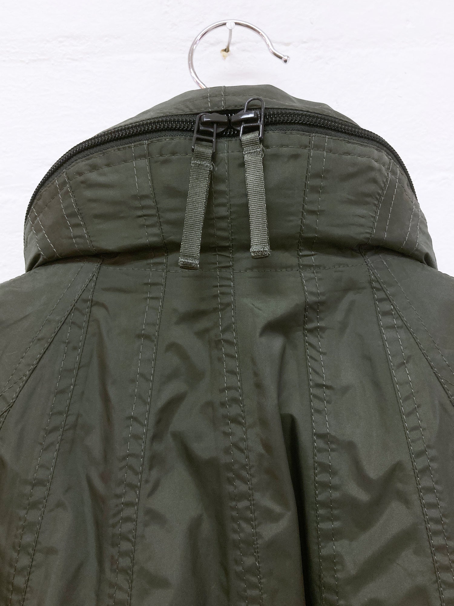 Issey Miyake khaki polyester full length multi pocket parachute