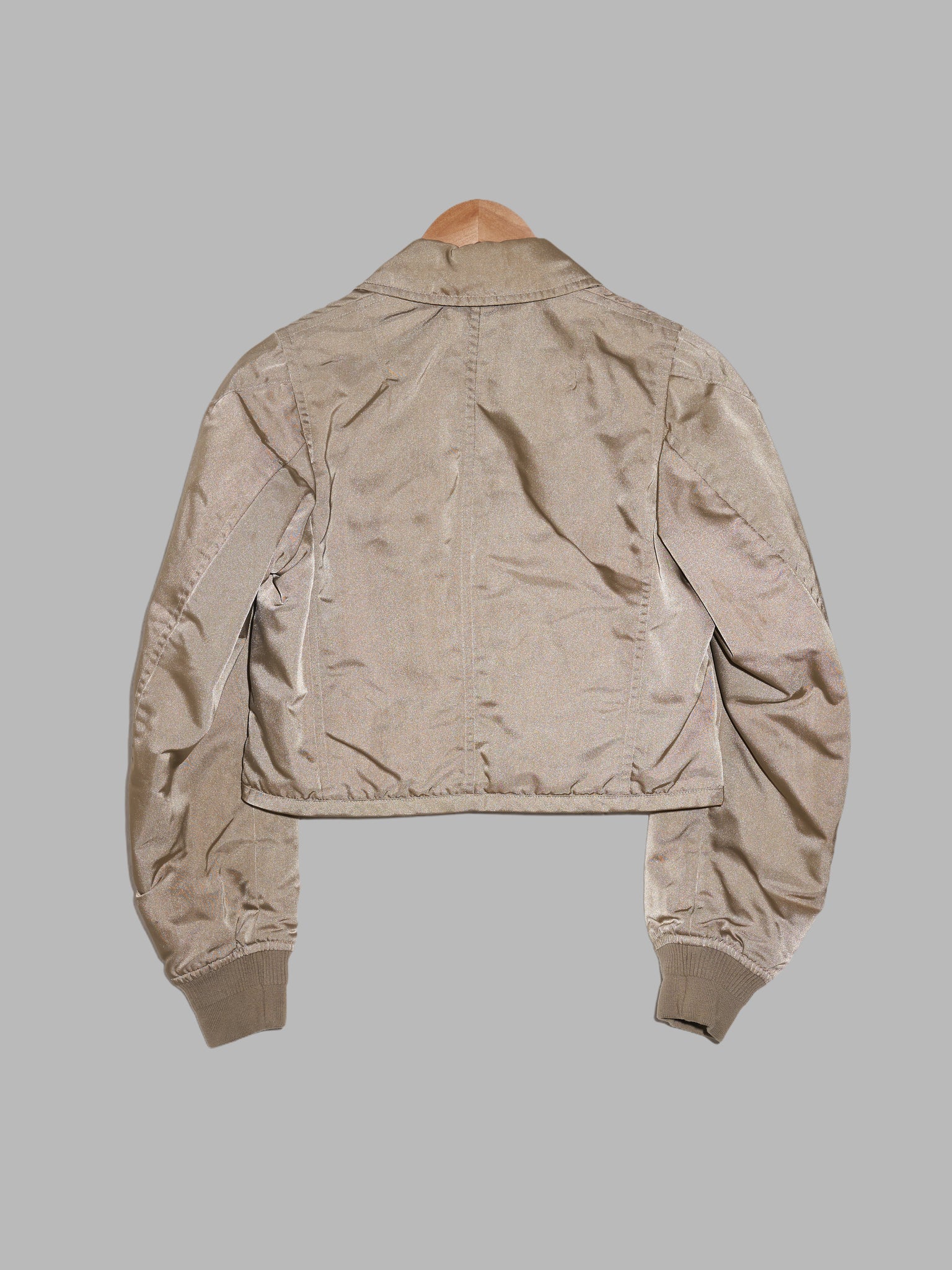 Tricot Comme des Garcons AW1993 gold nylon quilted bomber jacket