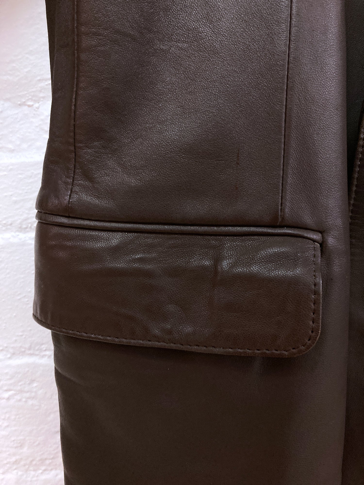 Moga Yoshie Inaba 1980s dark brown leather 2 button blazer - M L