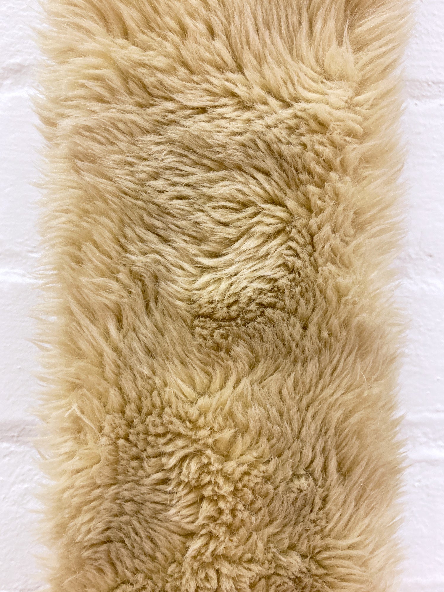 Tricot Comme des Garcons AW1995 beige acrylic faux fur scarf