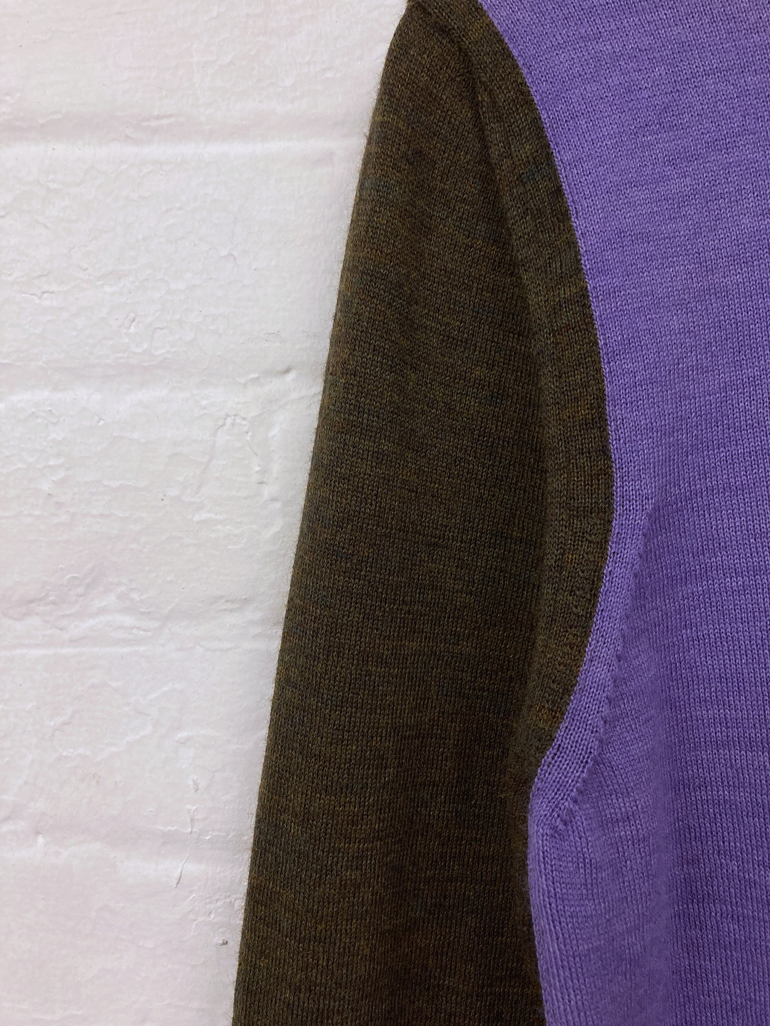 Comme des Garcons Homme Plus AW2009 purple brown wool fake layered turtleneck S