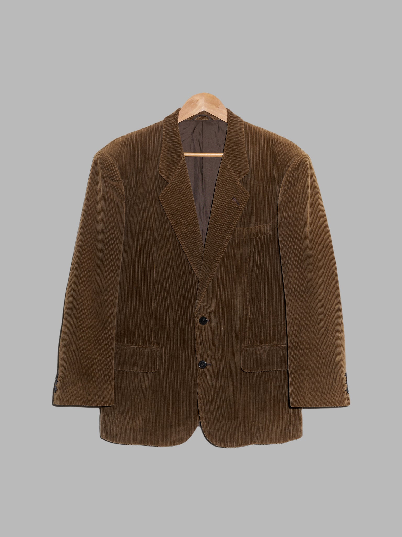 Georges Rech Homme 1970s - 80s brown cotton corduroy 2 button blazer - M
