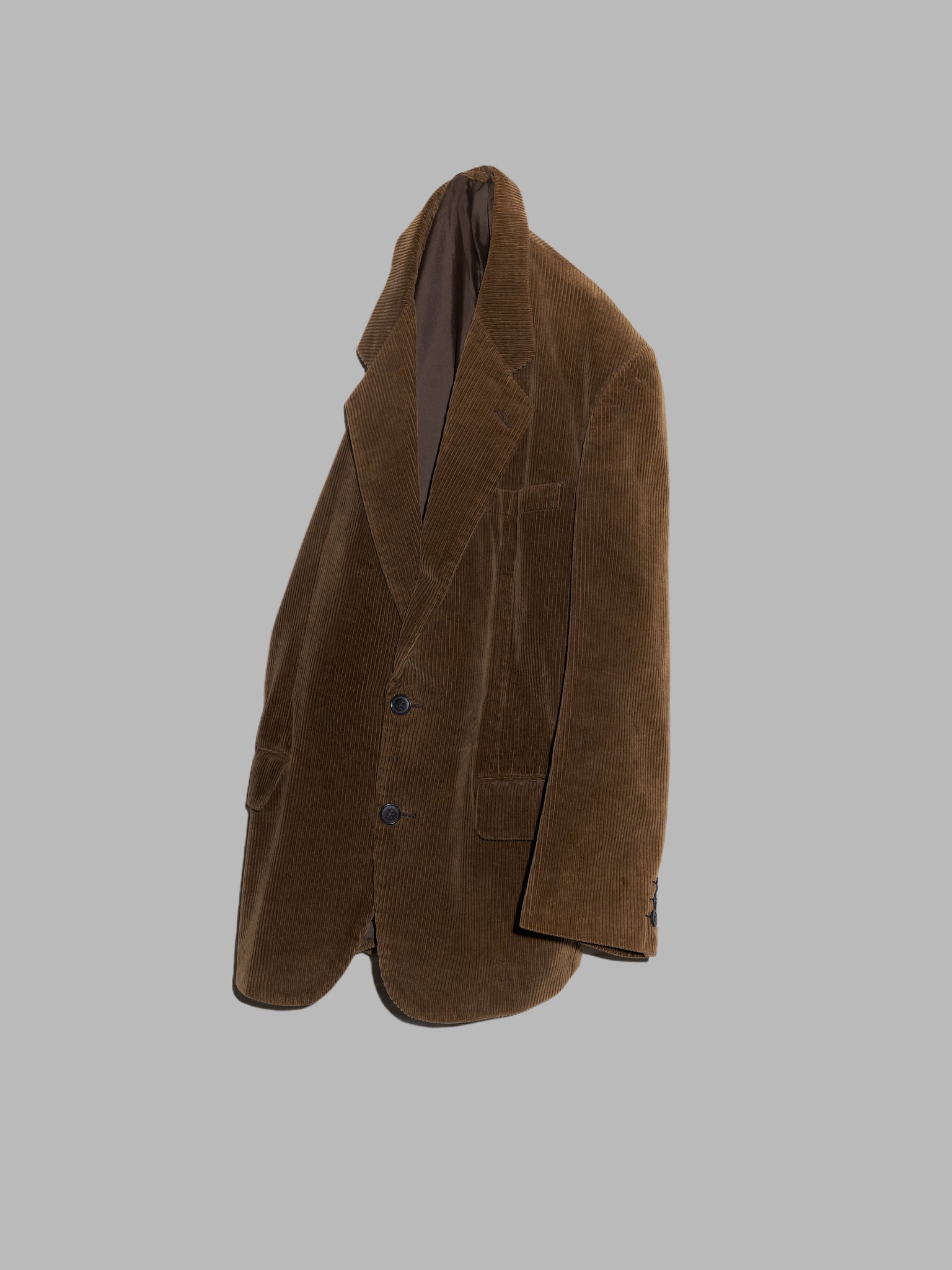 Georges Rech Homme 1970s - 80s brown cotton corduroy 2 button blazer - M