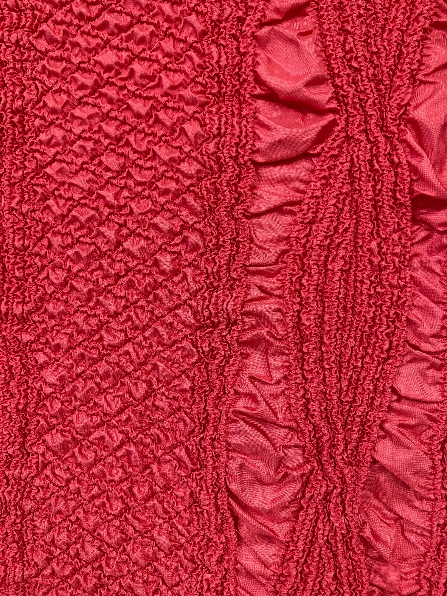 Yoshiki Hishinuma Peplum red pink wrinkled polyester top and skirt set - S M