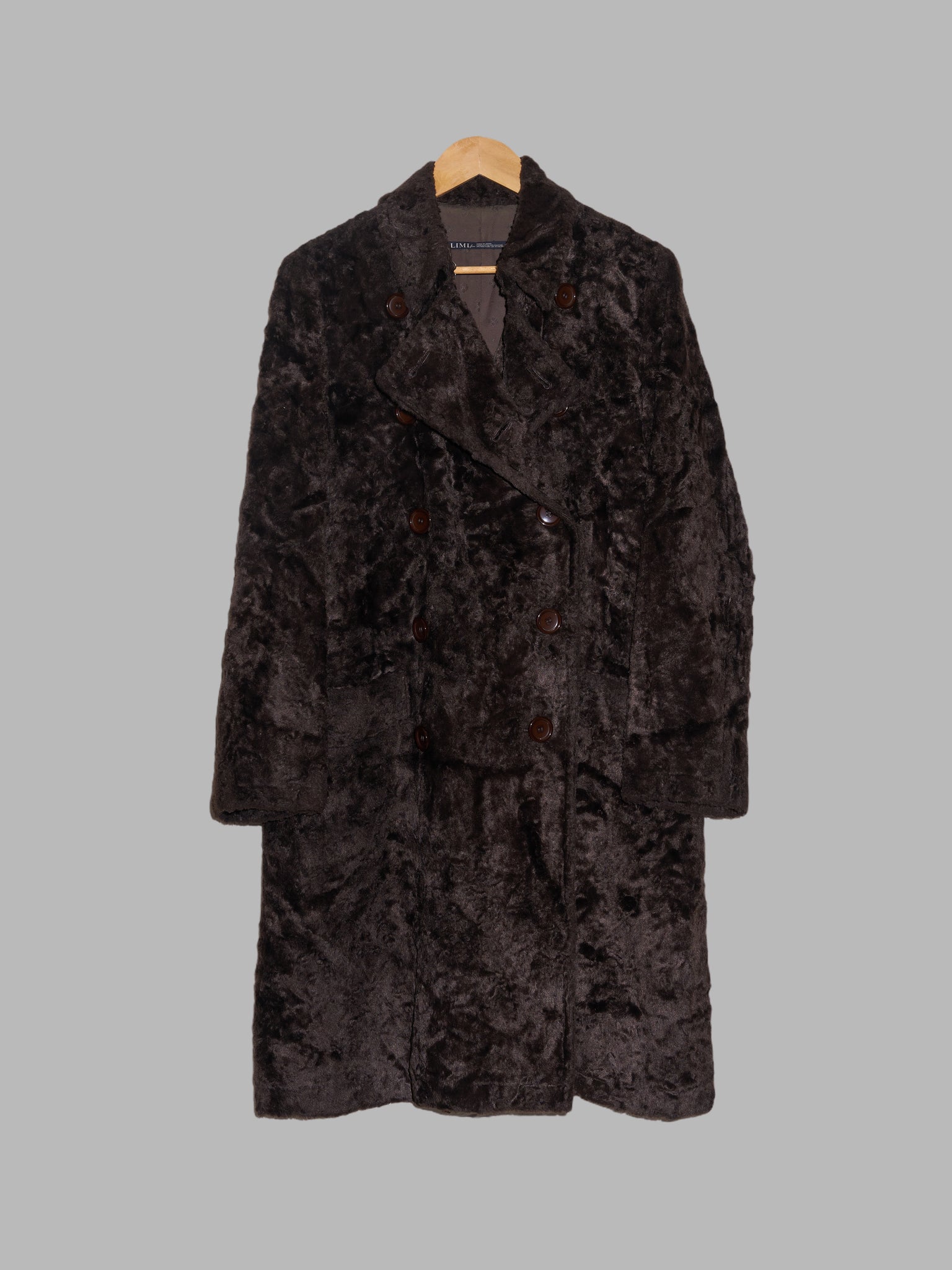 Limi Feu brown rayon faux fur trench coat