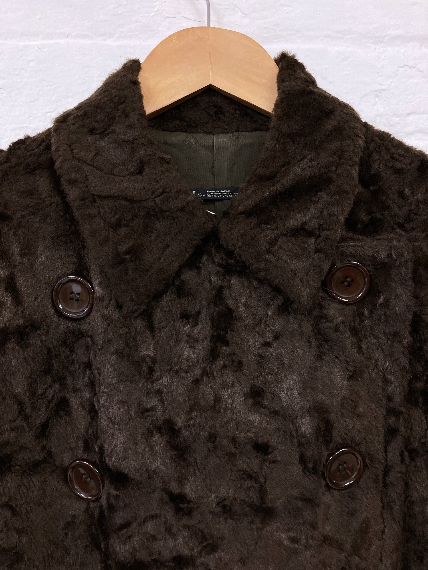 Limi Feu brown rayon faux fur trench coat