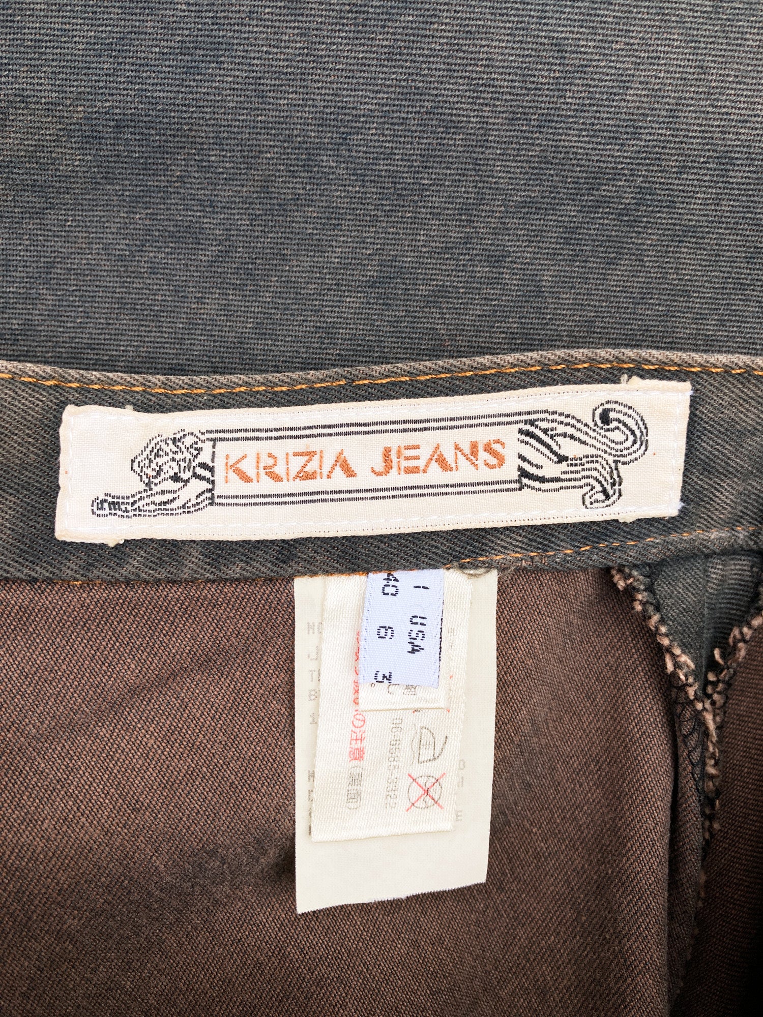 Krizia Jeans washed blue-grey cotton denim maxi skirt - marked size 10
