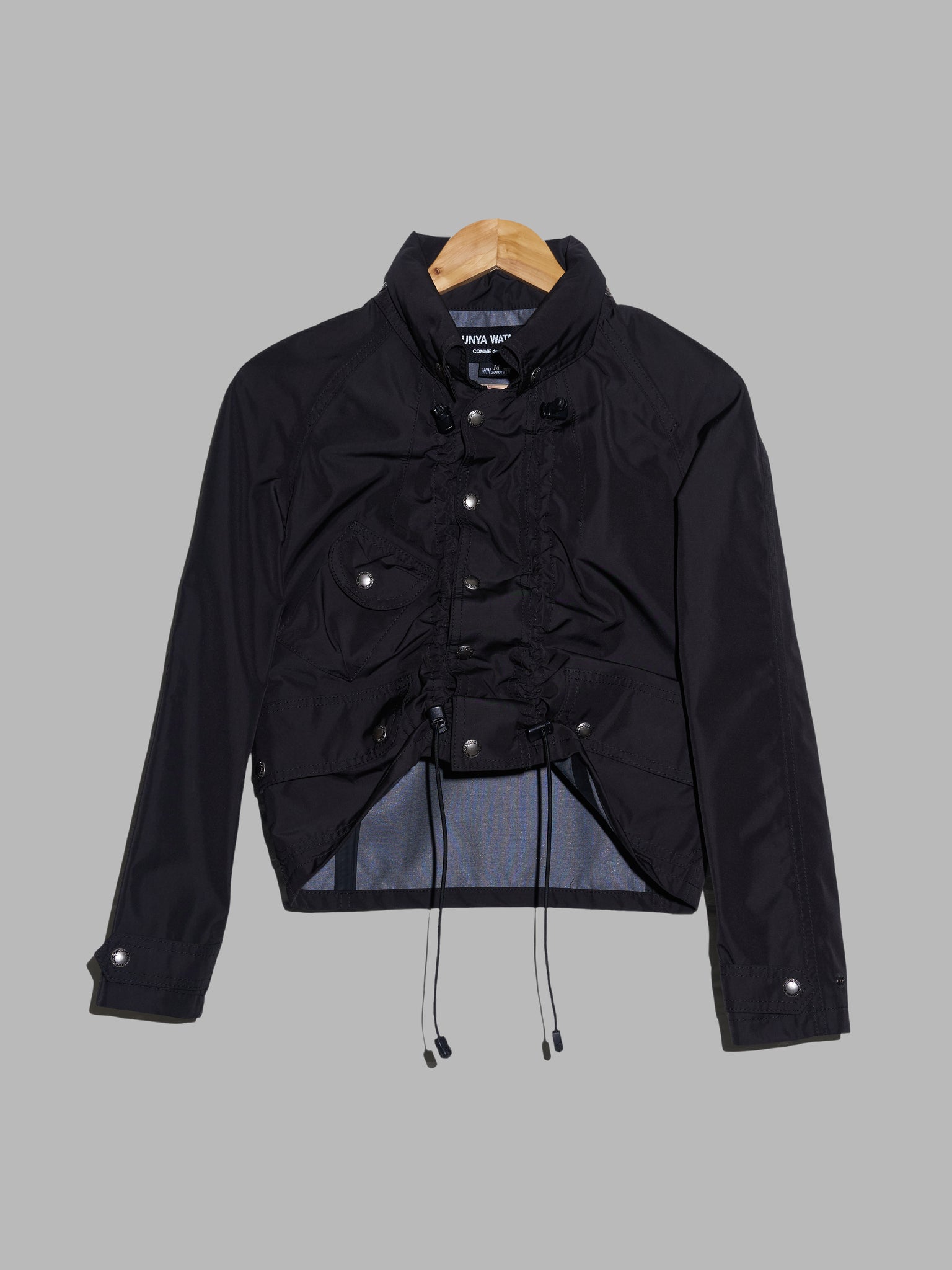 Junya Watanabe AW2005 black GORE-TEX drawstring jacket and skirt set - S M